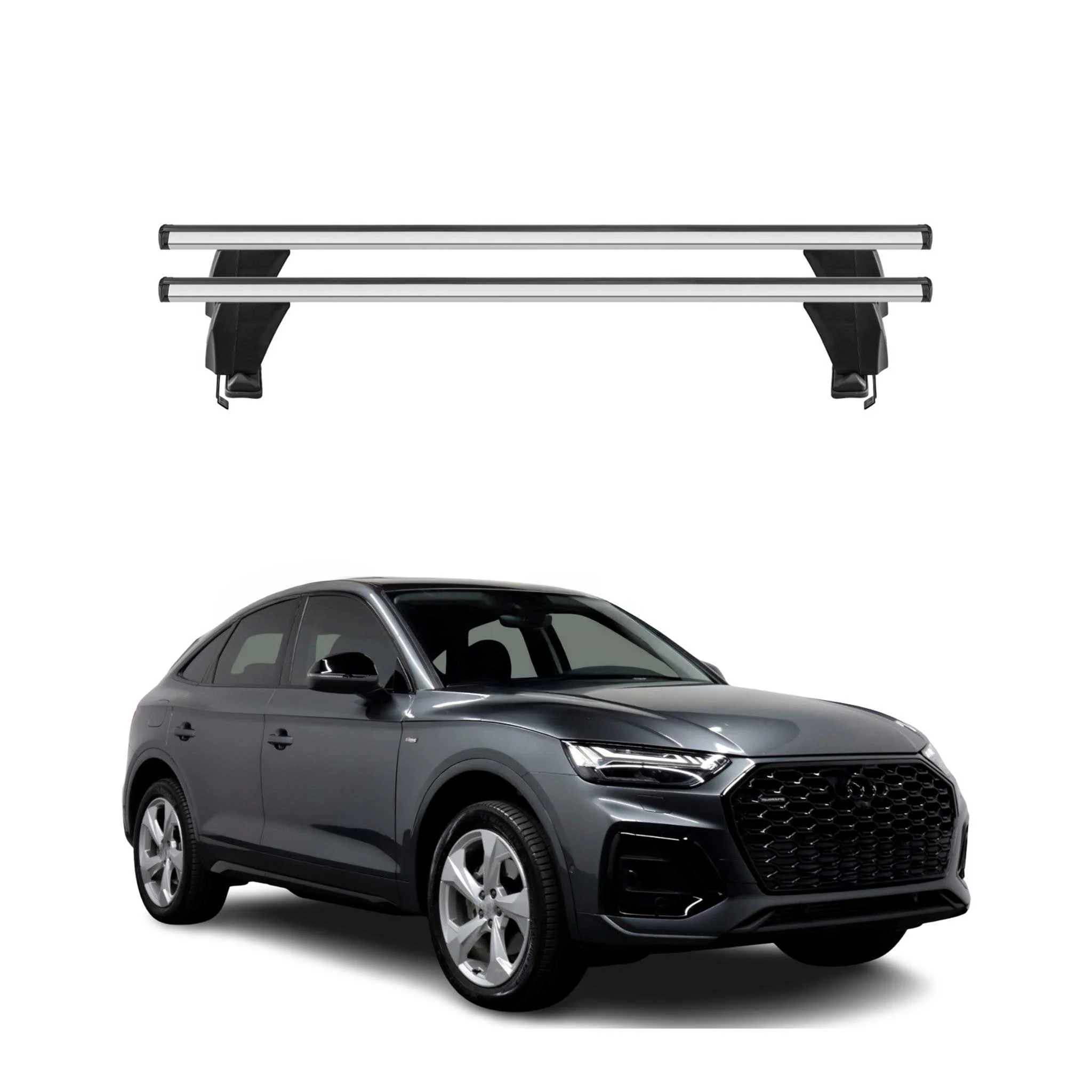 Menabo Dachträger Grundtäger für Audi Q5 FYT Sportback 2021-26 Alu Silber 2x