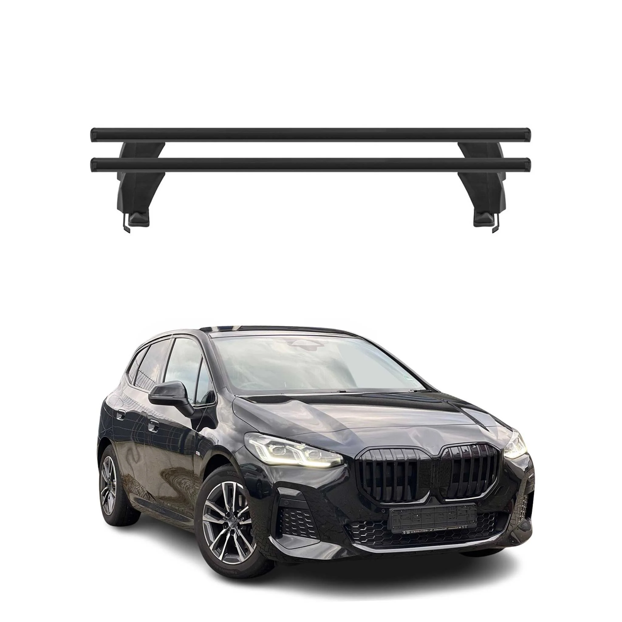 Menabo Dachträger Grundtäger für BMW 2er U06 Active Tourer 2021-2026 Schwarz 2x