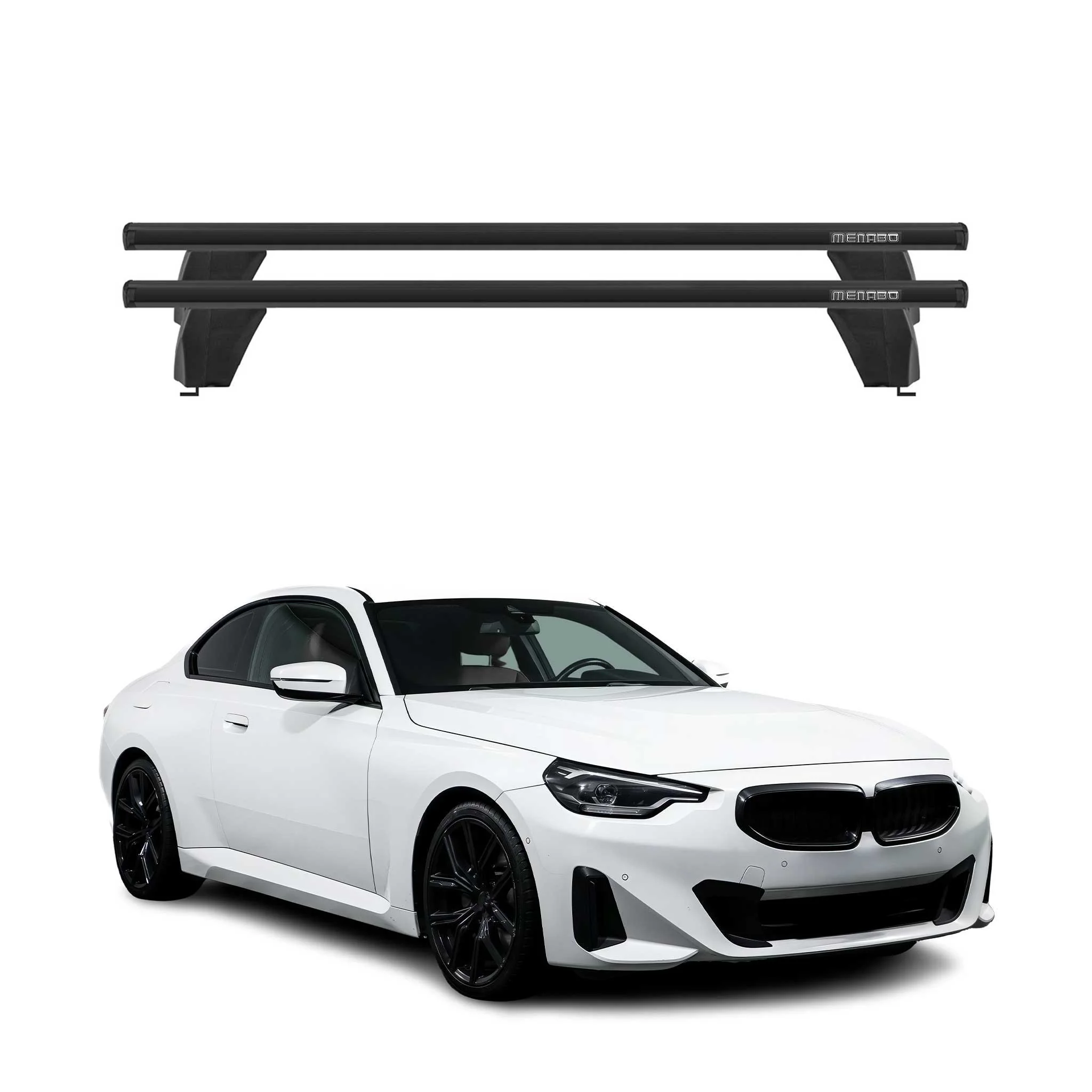 Menabo Dachträger Grundtäger für BMW 3er G20 2019-2026 50kg Aluminium Schwarz 2x