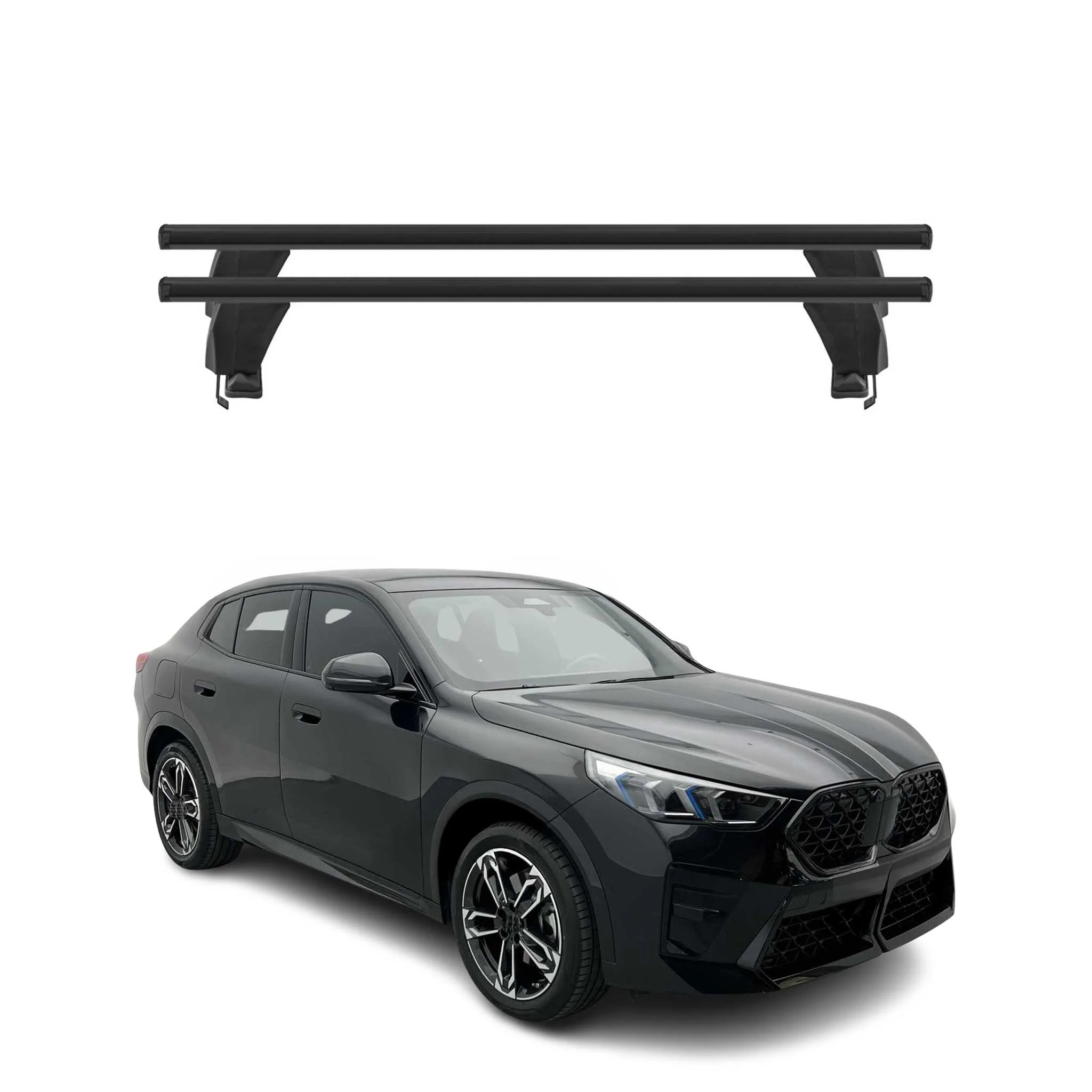 Menabo Dachträger Grundtäger für BMW iX2 U10 2024-2026 50kg Aluminium Schwarz 2x