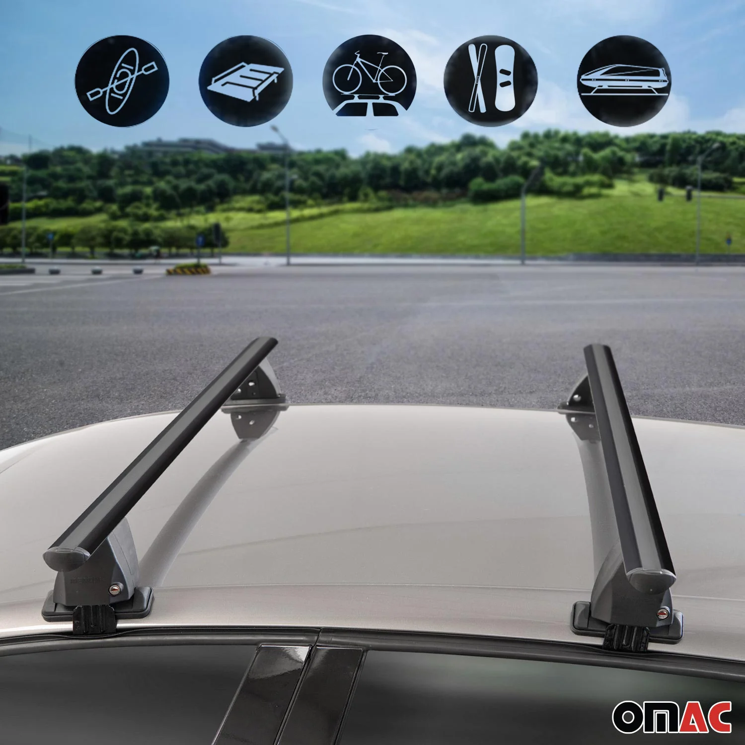 Menabo Dachträger Grundtäger für BMW X1 F48 2015-2022 50kg Alu Schwarz 2 tlg - Image 3