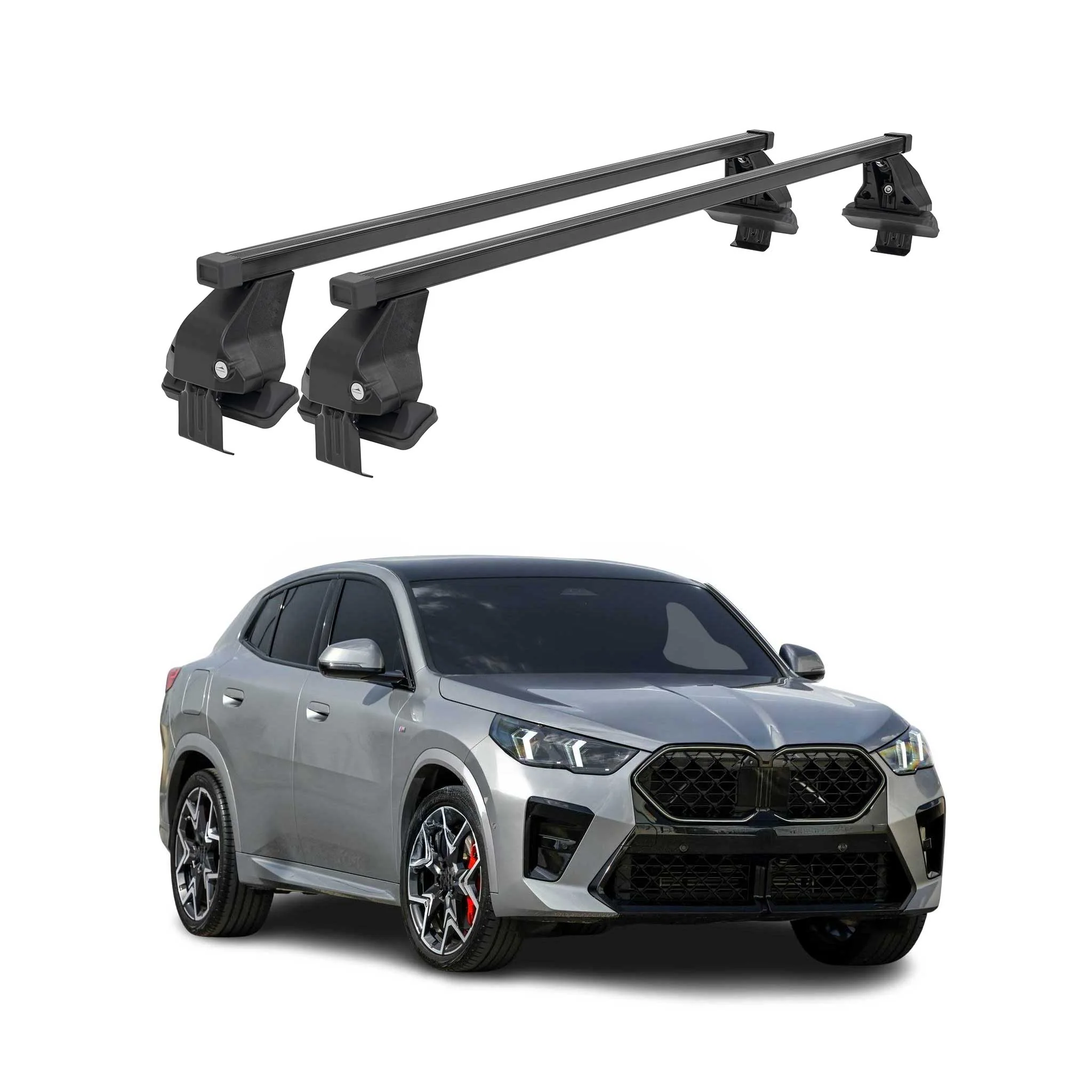 Menabo Dachträger Grundtäger für BMW X2 U10 2023-2026 75kg Schwarz Stahl 2x