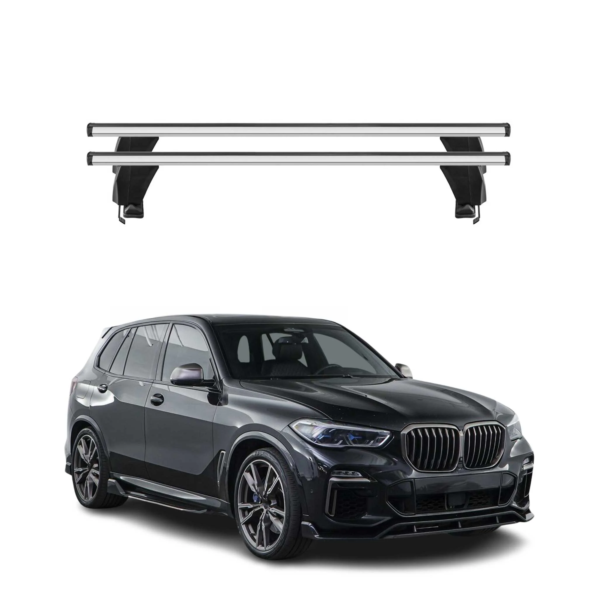 Menabo Dachträger Grundtäger für BMW X5 G05 2019-2026 50kg Alu Silber 2 tlg