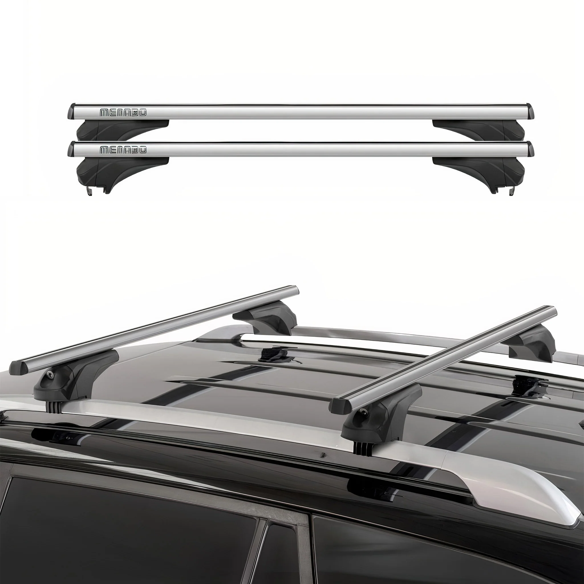 Menabo Dachträger Grundtäger für Chevrolet Trax 2013-2017 Aluminium Silber 2 tlg - Image 2