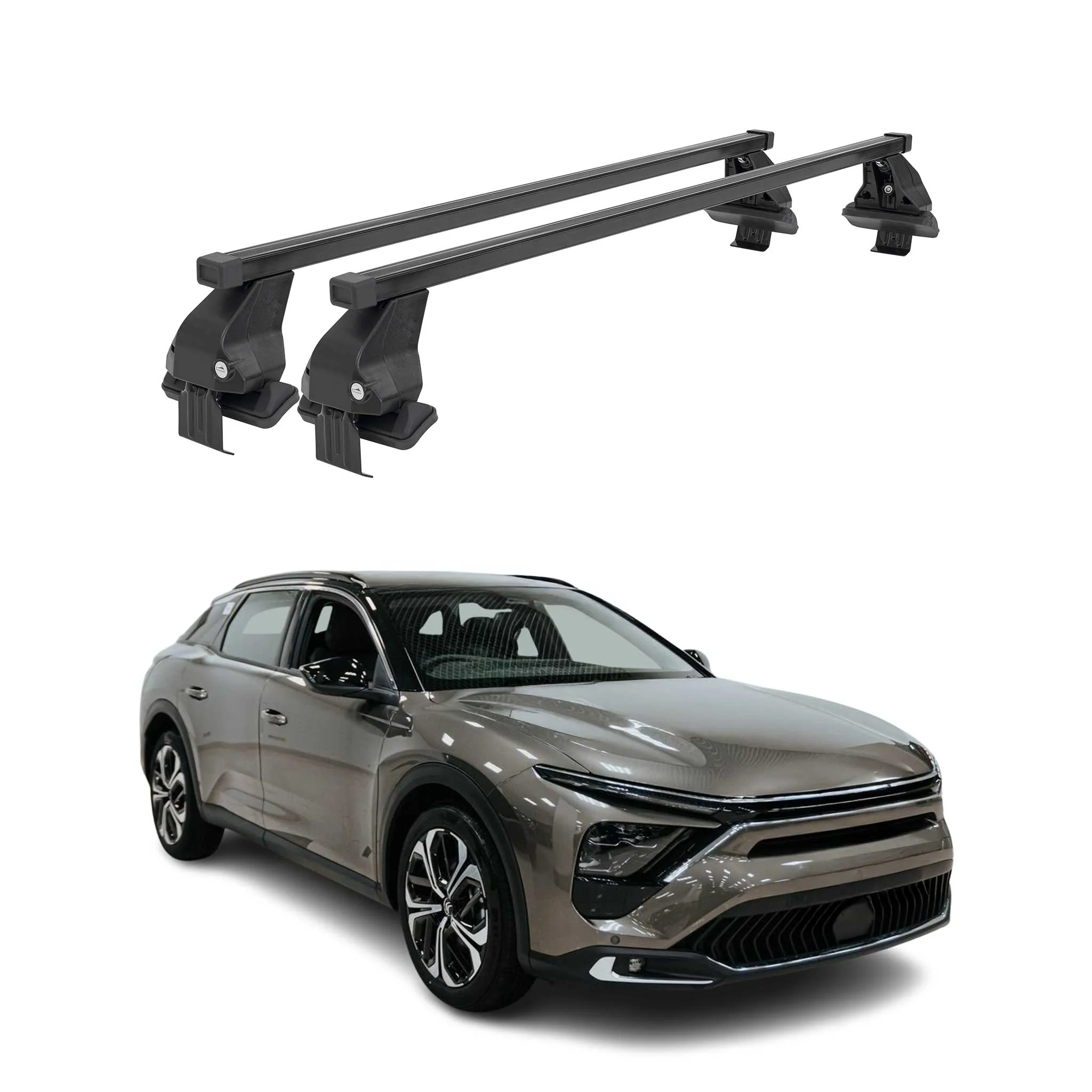 Menabo Dachträger Grundtäger für Citroën C5 X 2022-2026 75kg Schwarz Stahl 2x