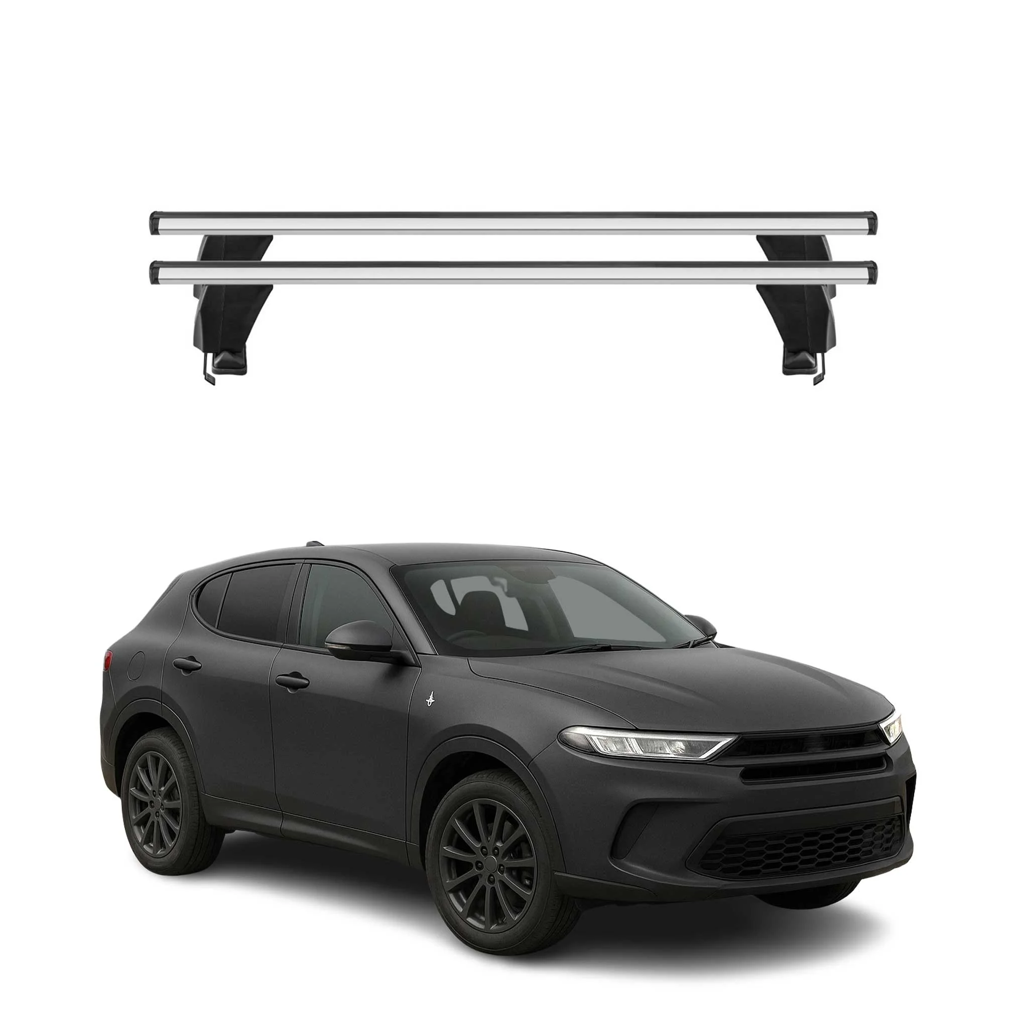 Menabo Dachträger Grundtäger für Dodge Hornet 2023-2025 50kg Alu Silber 2tlg