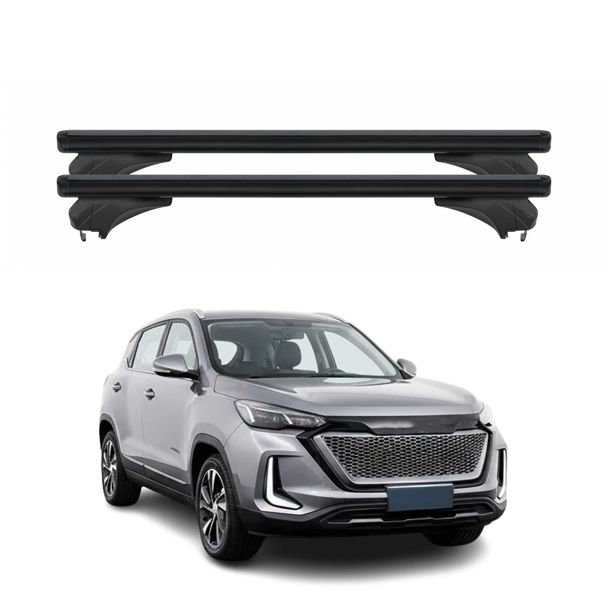 Menabo Dachträger Grundtäger für Evo Evo 5 mk2 2023-2026 Aluminium Schwarz 2 tlg