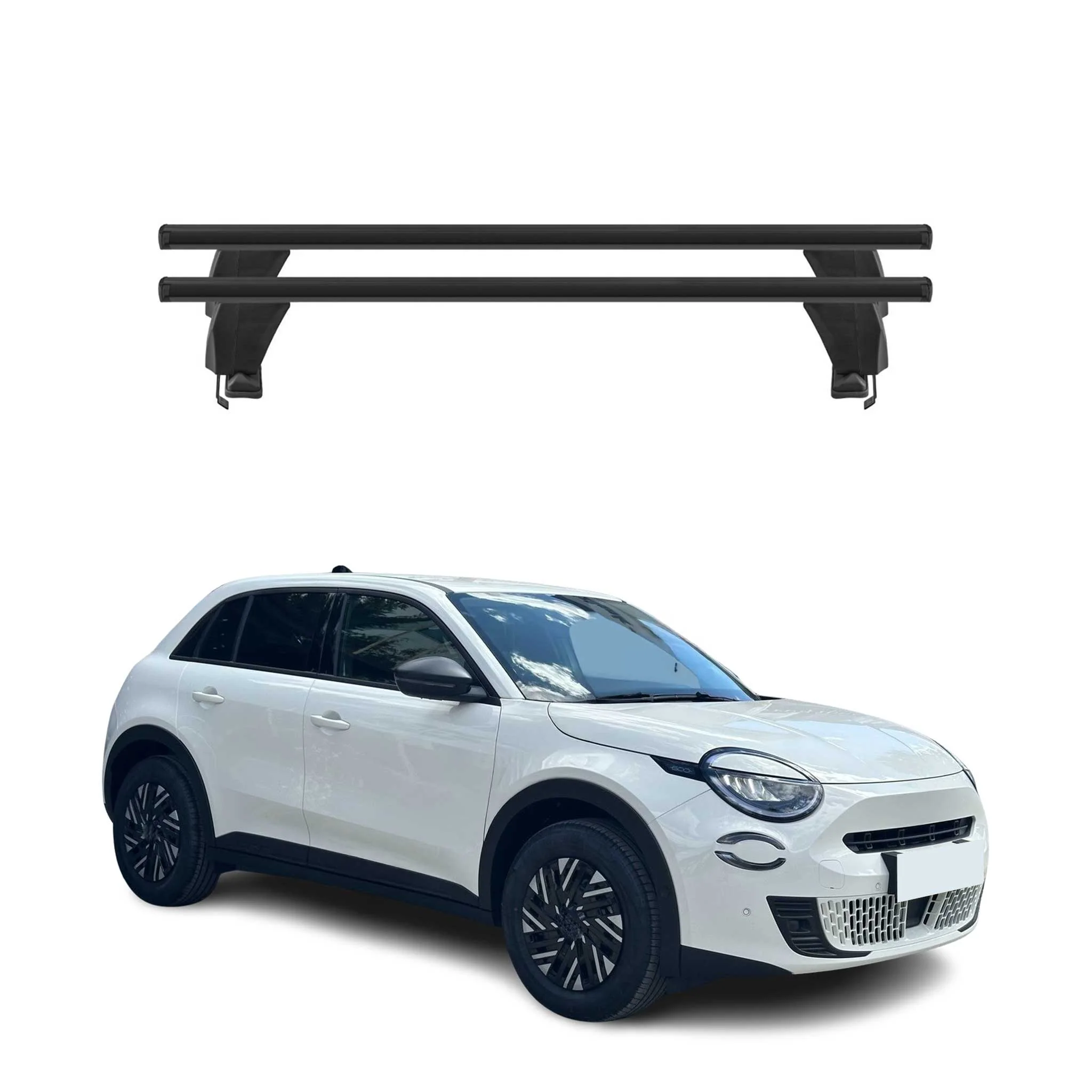 Menabo Dachträger Grundtäger für Fiat 600/600E 2023-2026 50kg Alu Schwarz 2 tlg