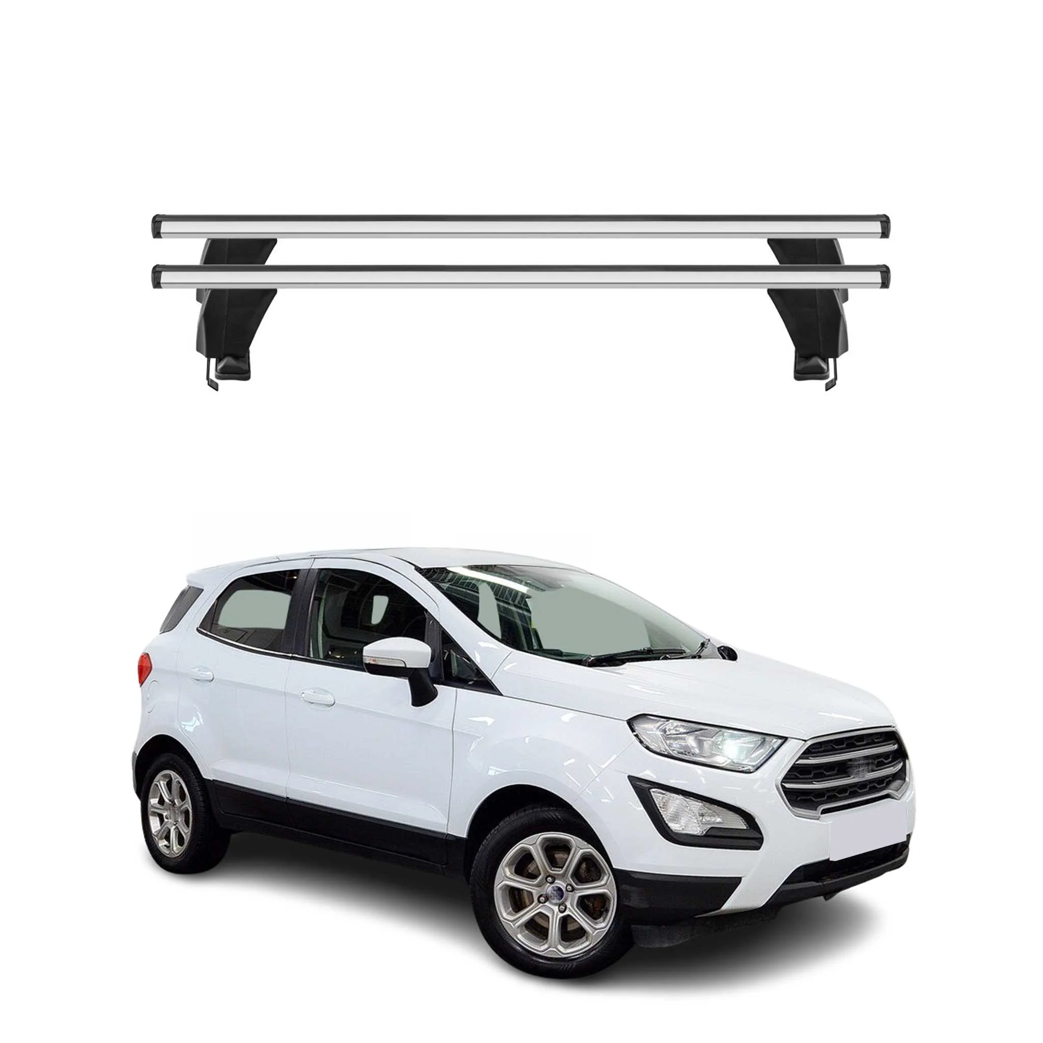 Menabo Dachträger Grundtäger für Ford Ecosport 2017-2023 FL 50kg Alu Silber 2x