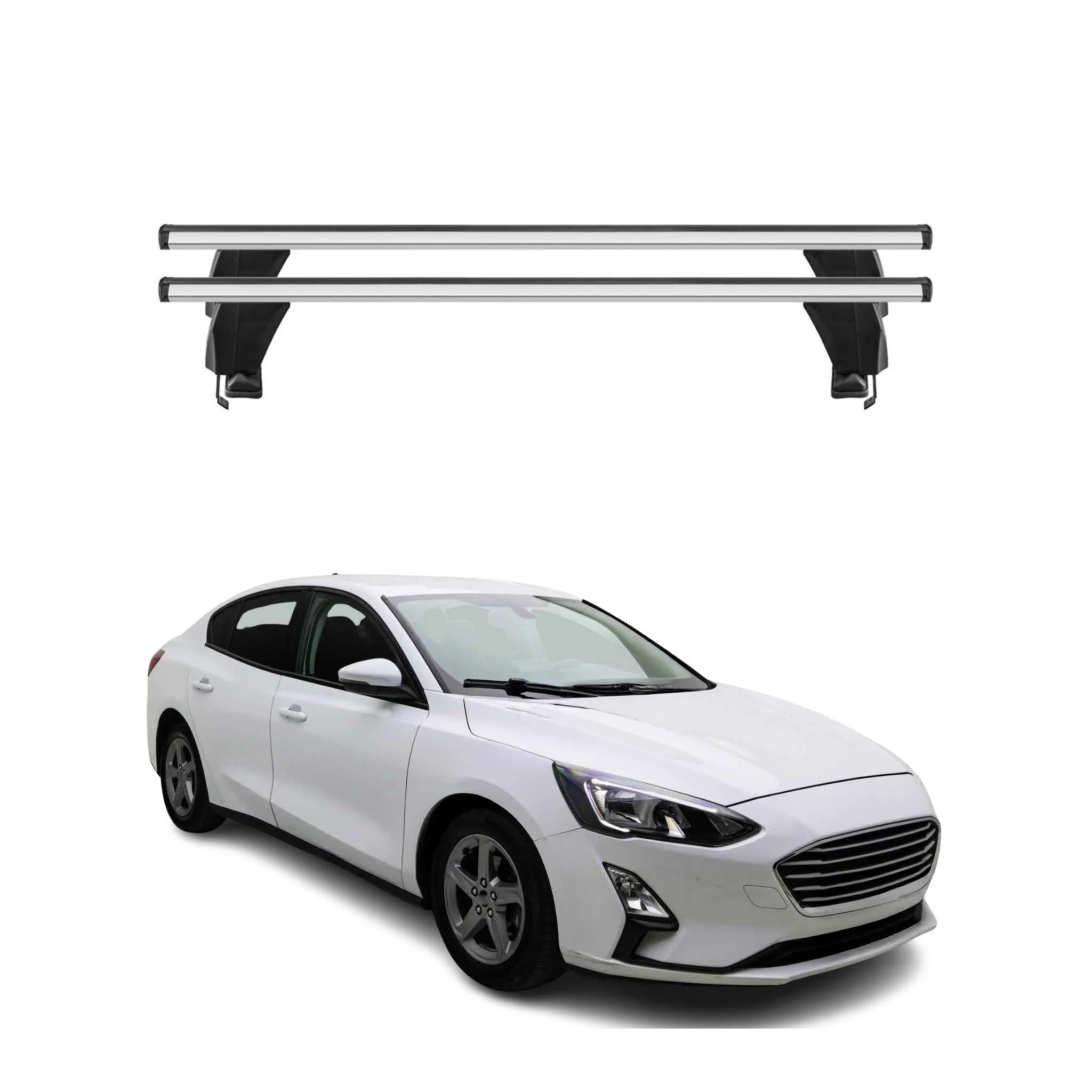 Menabo Dachträger Grundtäger für Ford Focus 2018-2025 50kg Alu Silber 2 tlg