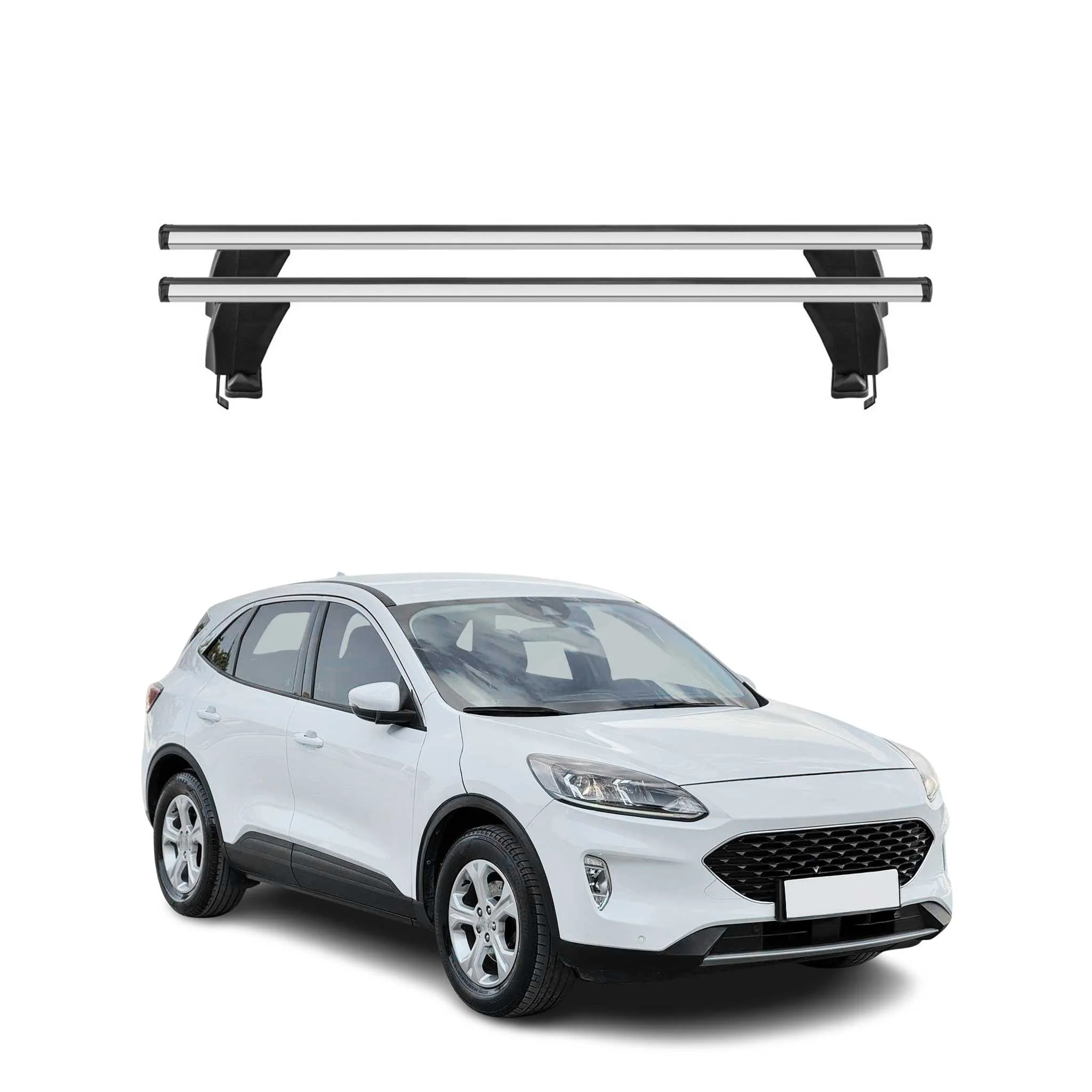 Menabo Dachträger Grundtäger für Ford Kuga III 2019-2026 50kg Alu Silber 2tlg