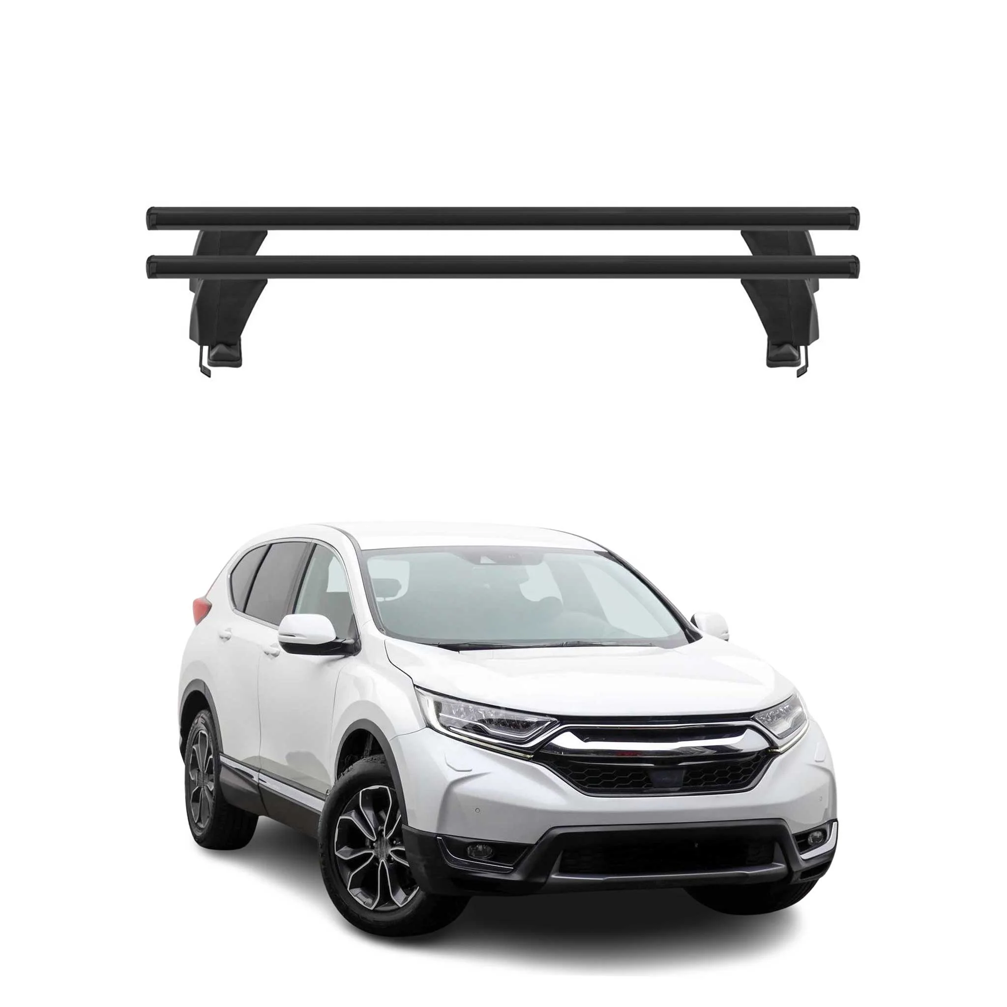 Menabo Dachträger Grundtäger für Honda CR-V mk5 2017-2022 50kg Alu Schwarz 2 tlg