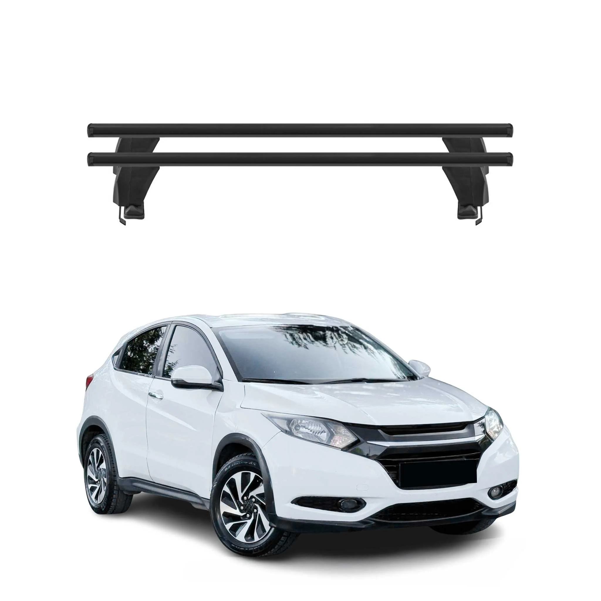 Menabo Dachträger Grundtäger für Honda HR-V 2015-2021 50kg Alu Schwarz 2 tlg