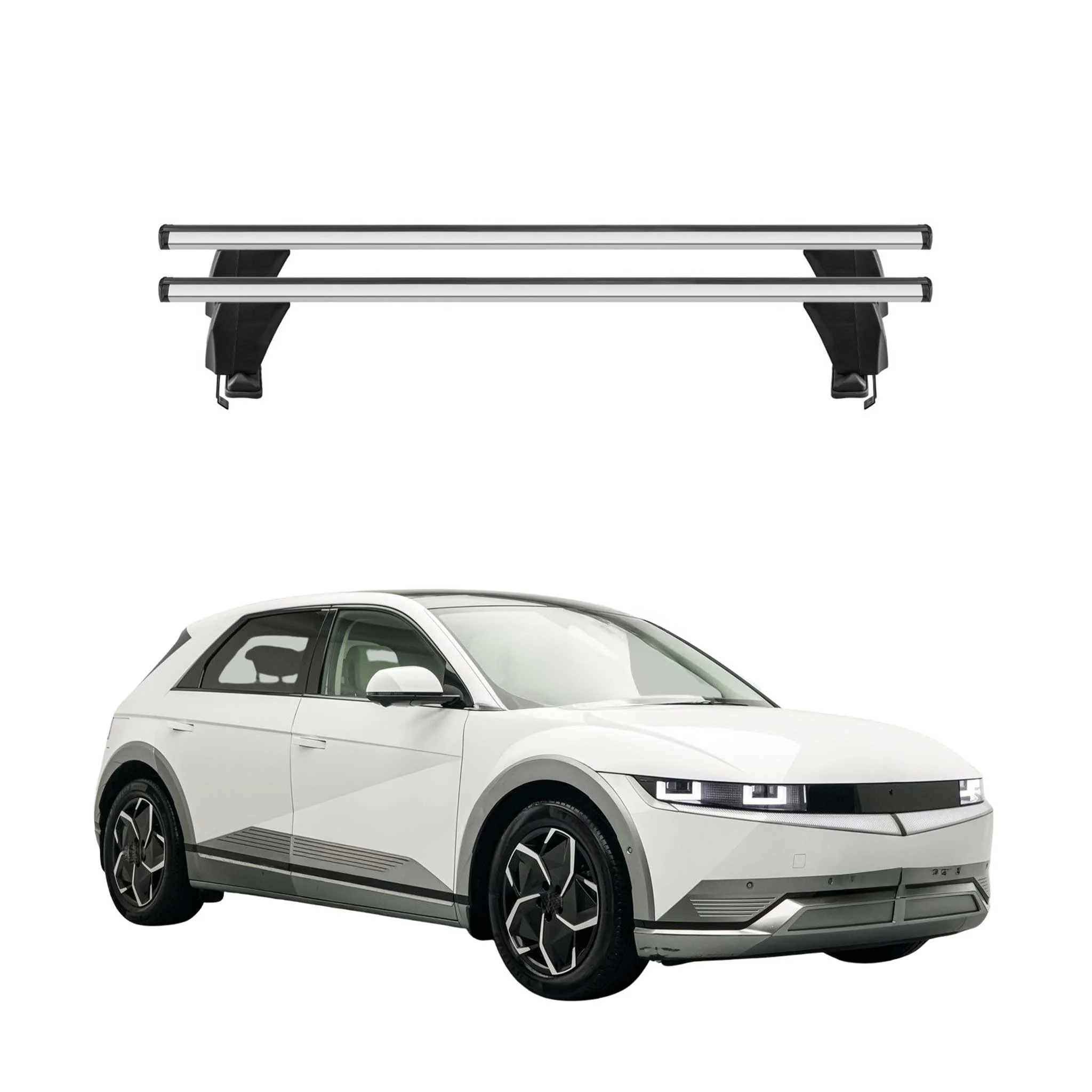 Menabo Dachträger Grundtäger für Hyundai Ioniq 5 2021-2026 50kg Alu Silber 2 tlg