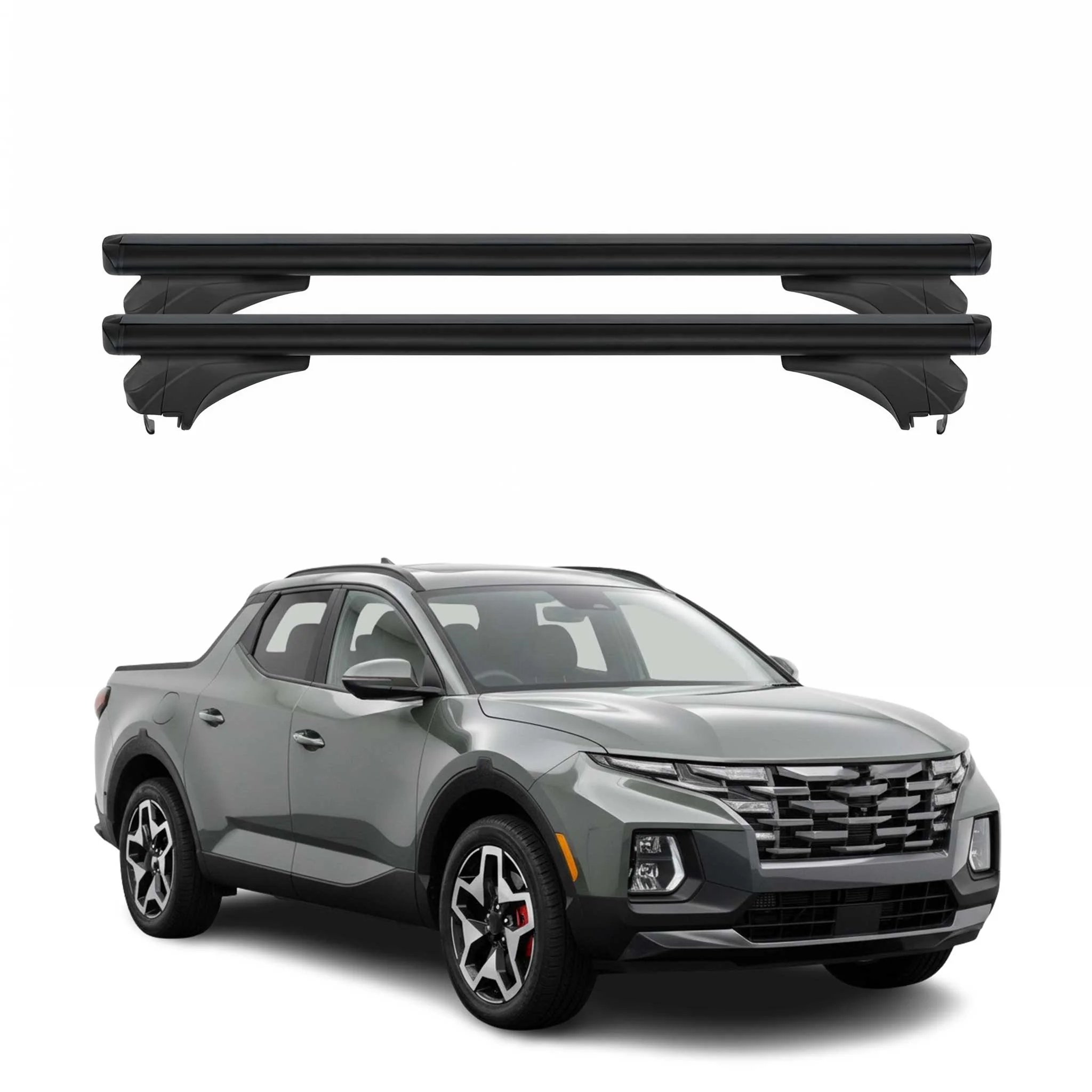 Menabo Dachträger Grundtäger für Hyundai Santa Cruz 2021-2026 Alu Schwarz 2 tlg