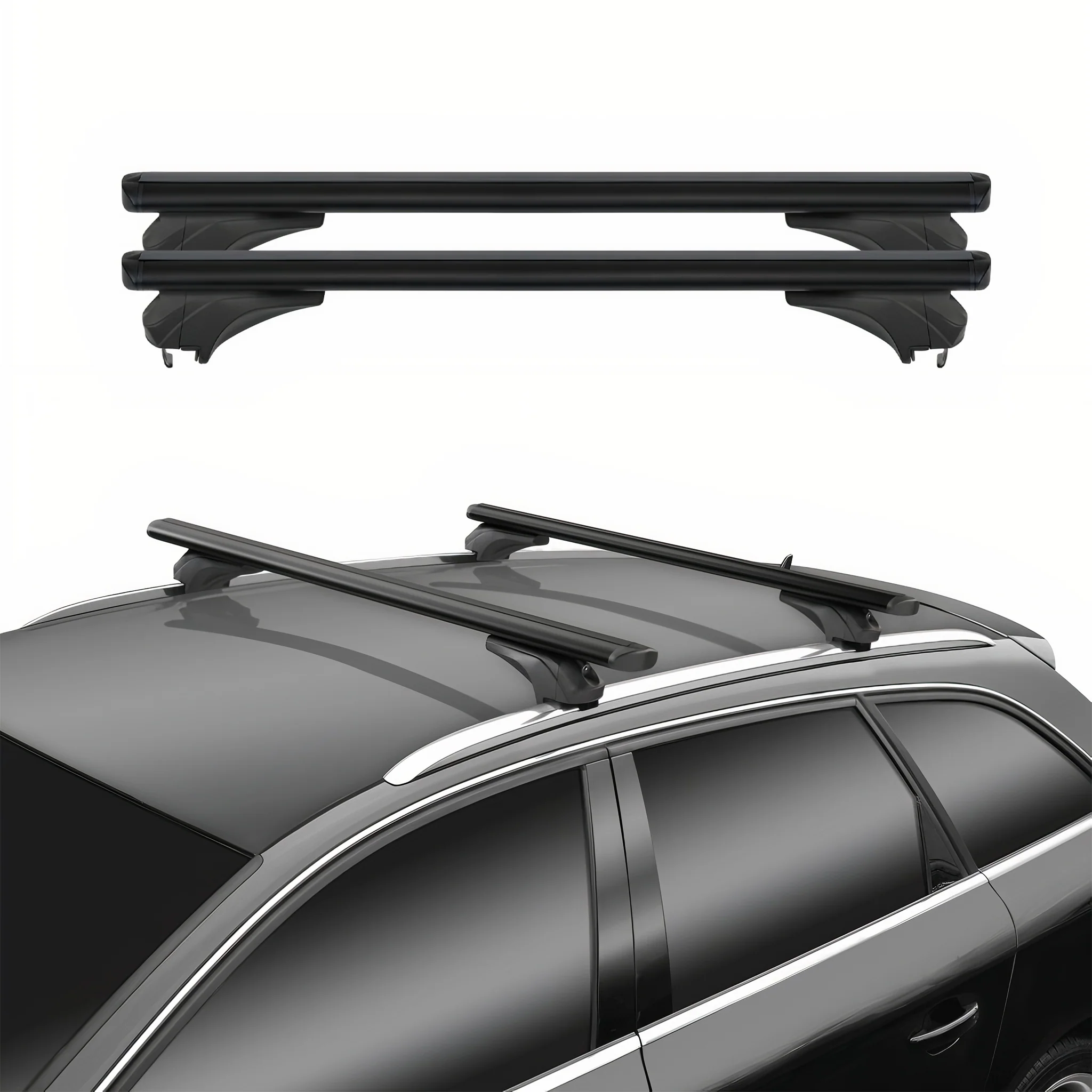 Menabo Dachträger Grundtäger für Infiniti QX30 2016-2019 Aluminium Schwarz 2 tlg - Image 2