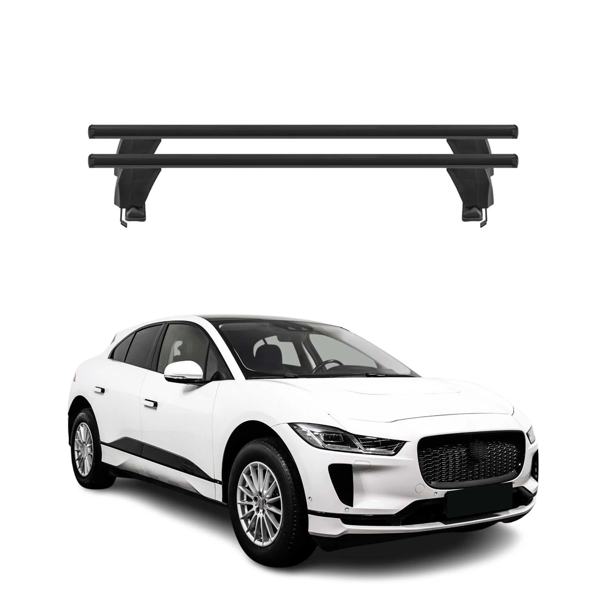 Menabo Dachträger Grundtäger für Jaguar I-Pace 2018-2024 50kg Alu Schwarz 2 tlg