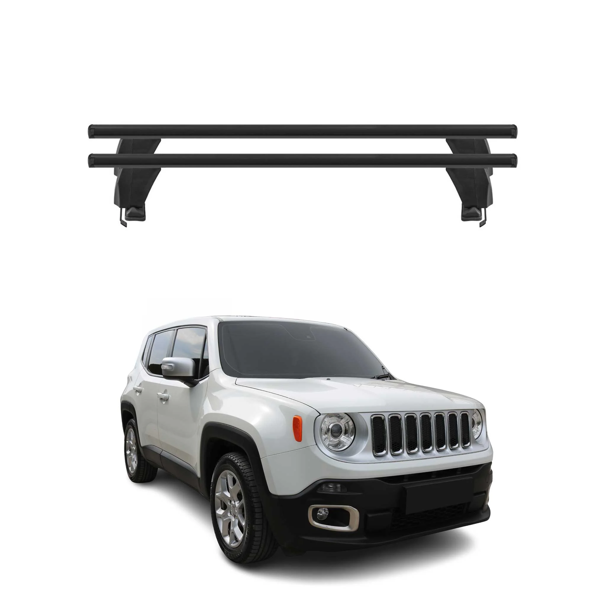 Menabo Dachträger Grundtäger für Jeep Renegade 2015-2025 50kg Alu Schwarz