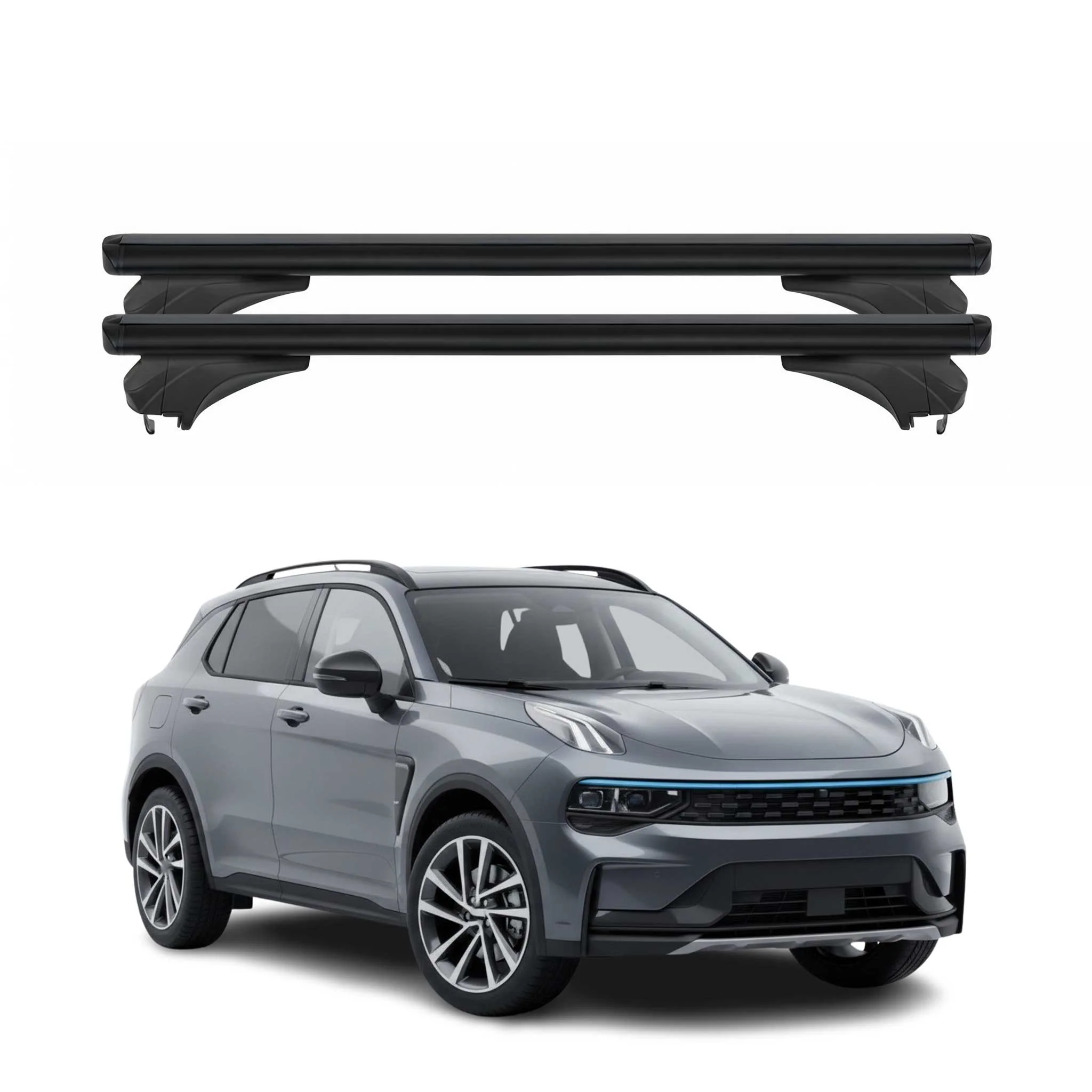Menabo Dachträger Grundtäger für Link&Co 01 2017-2026 Aluminium Schwarz 2 tlg