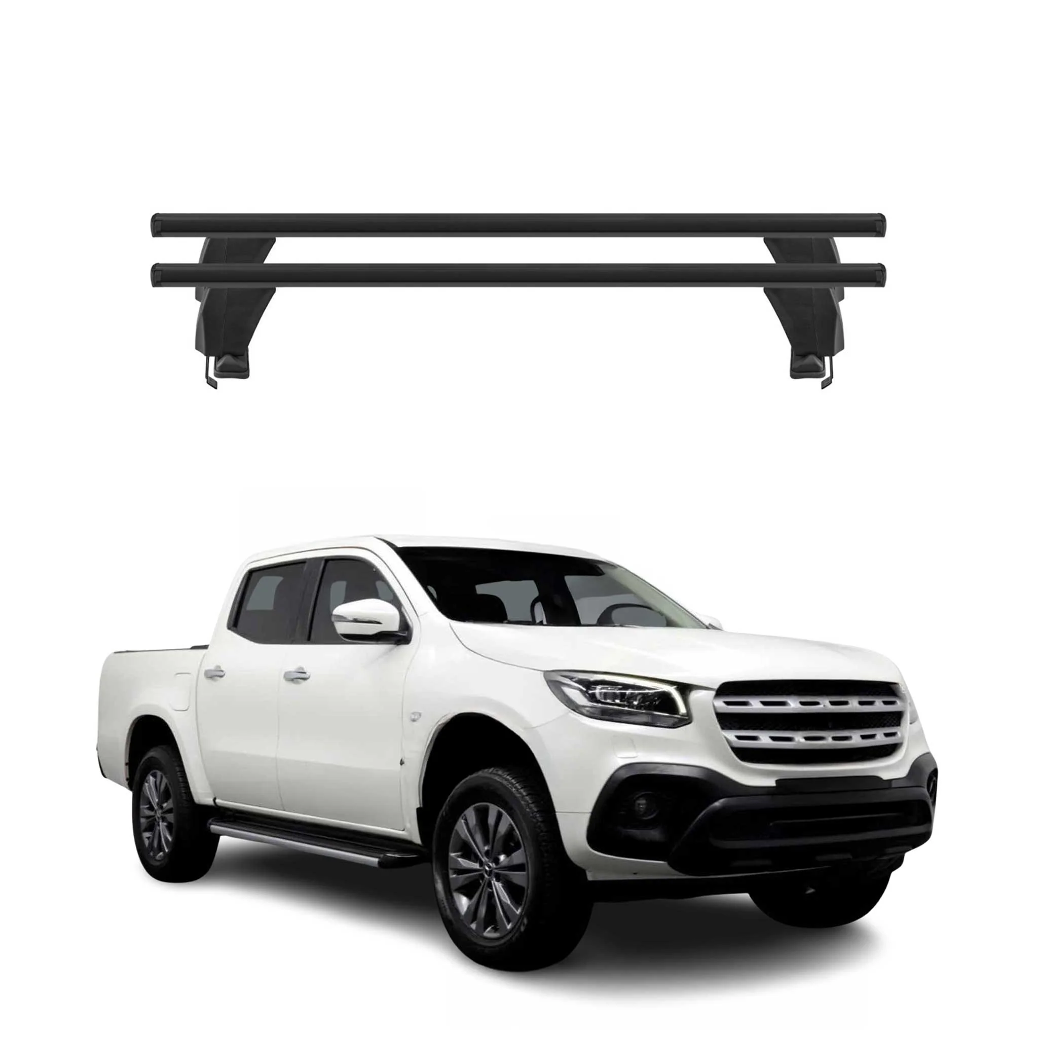 Menabo Dachträger Grundtäger für Mercedes X Klasse W470 2017-2020 Schwarz 2x