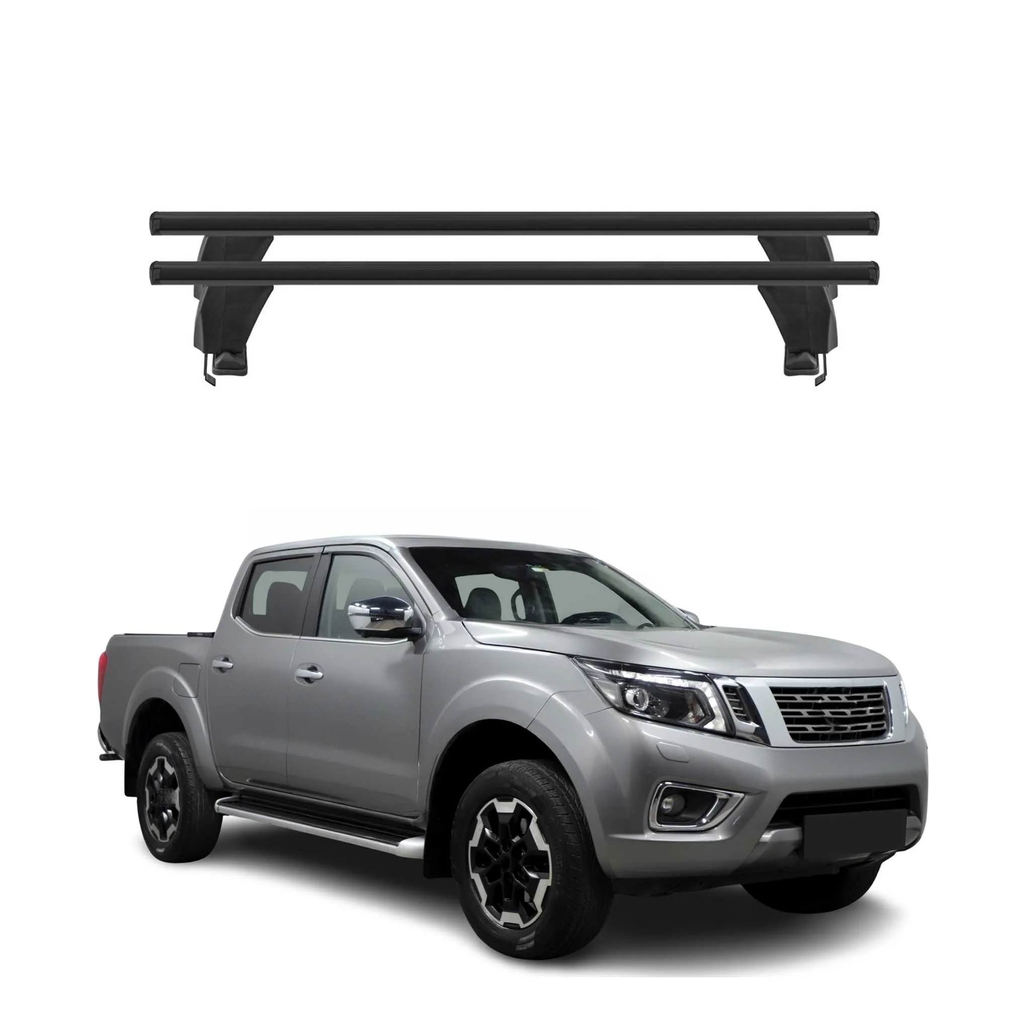 Menabo Dachträger Grundtäger für Nissan Navara 2015-2025 4 tür 50kg Alu Schwarz
