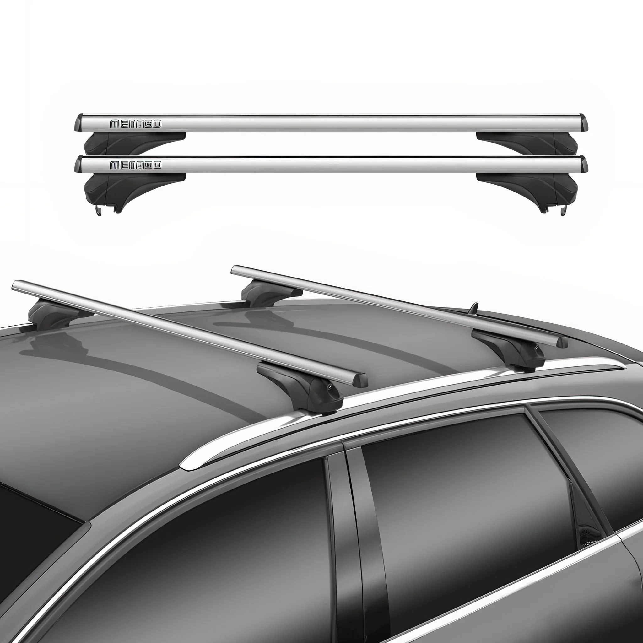 Menabo Dachträger Grundtäger für Nissan Qashqai J12 2021-2026 Alu Silber 2 tlg - Image 2