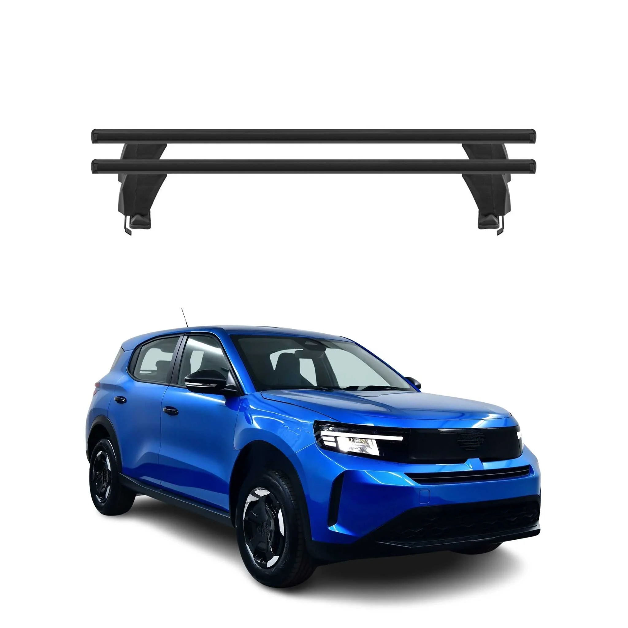 Menabo Dachträger Grundtäger für Opel Frontera 2024-2026 50kg Alu Schwarz 2 tlg