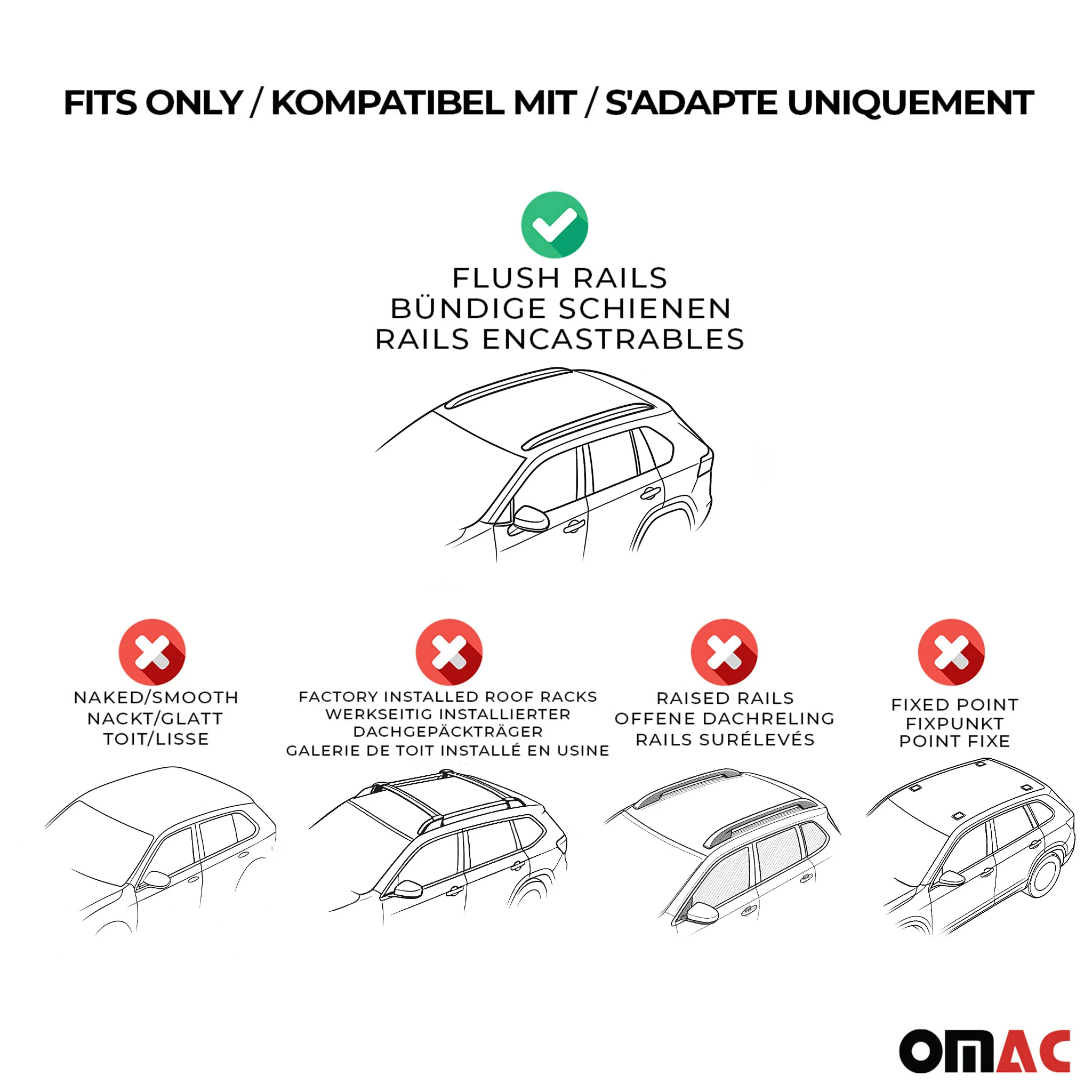Menabo Dachträger Grundtäger für Opel Mokka A 2012-2019 Aluminium Silber 2 tlg - Image 4