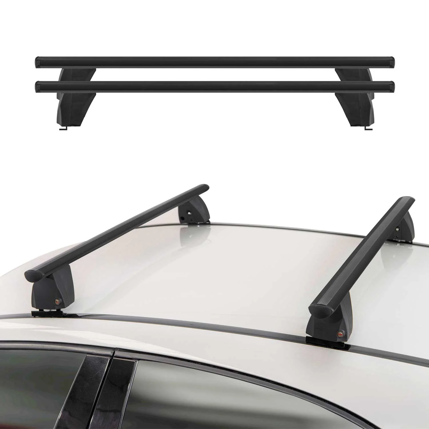 Menabo Dachträger Grundtäger für Peugeot 308 2007-2013 75kg Alu Schwarz 2 tlg - Image 2