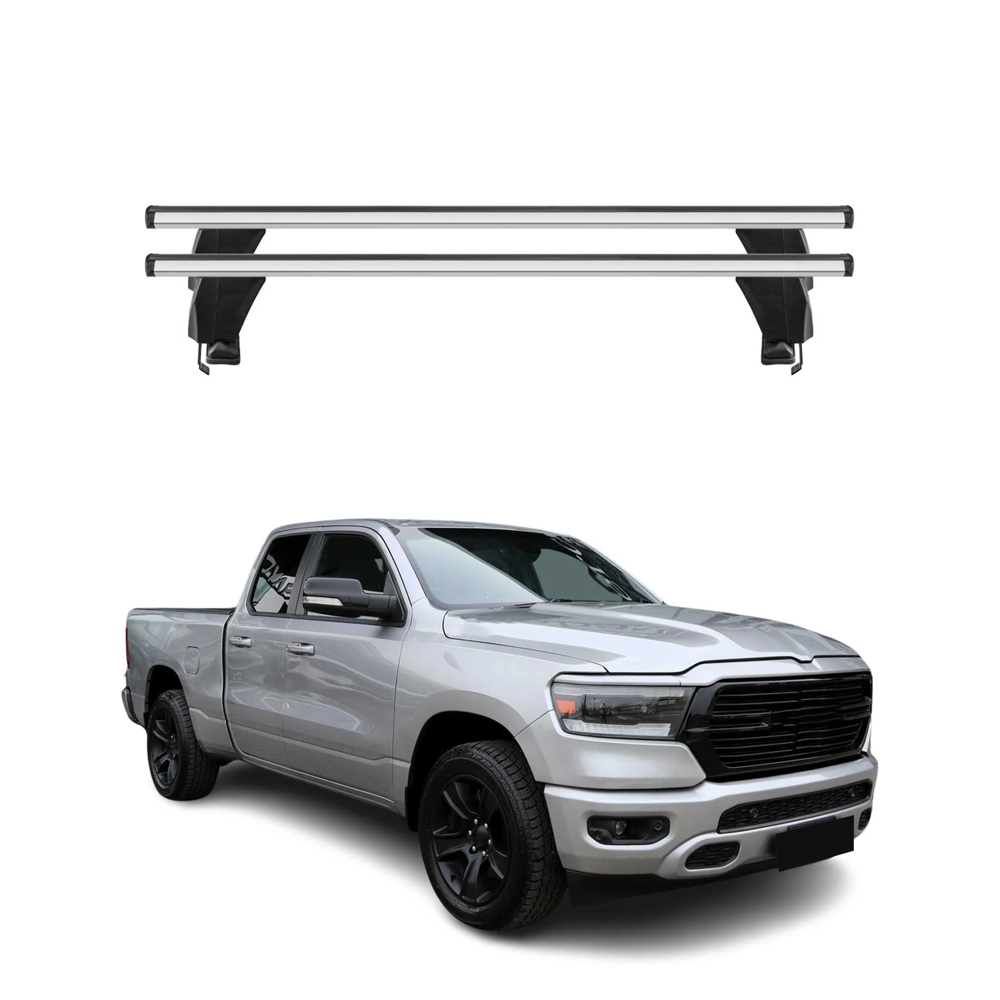 Menabo Dachträger Grundtäger für RAM 1500 2019-2026 ABE Aluminium Silber 2tlg