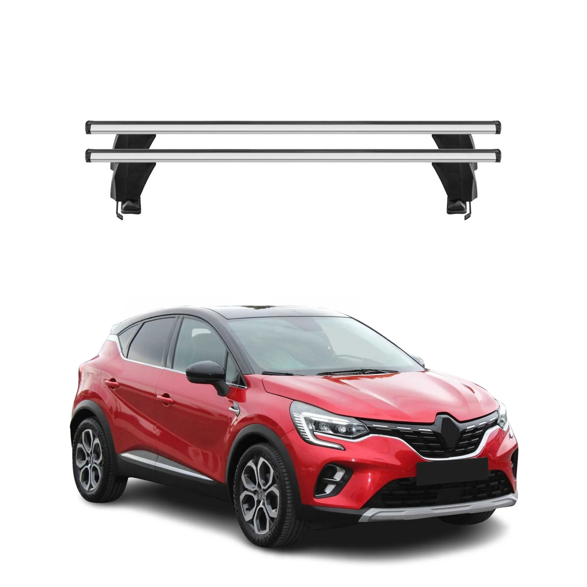 Menabo Dachträger Grundtäger für Renault Captur mk2 2019-2026 50kg Alu Silber 2x