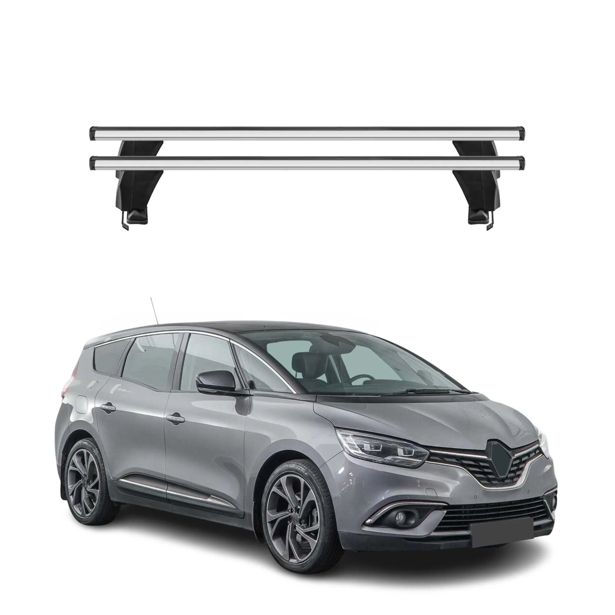 Menabo Dachträger für Renault Grand Scenic mk4 2016-2022 50kg Alu Silber 2x