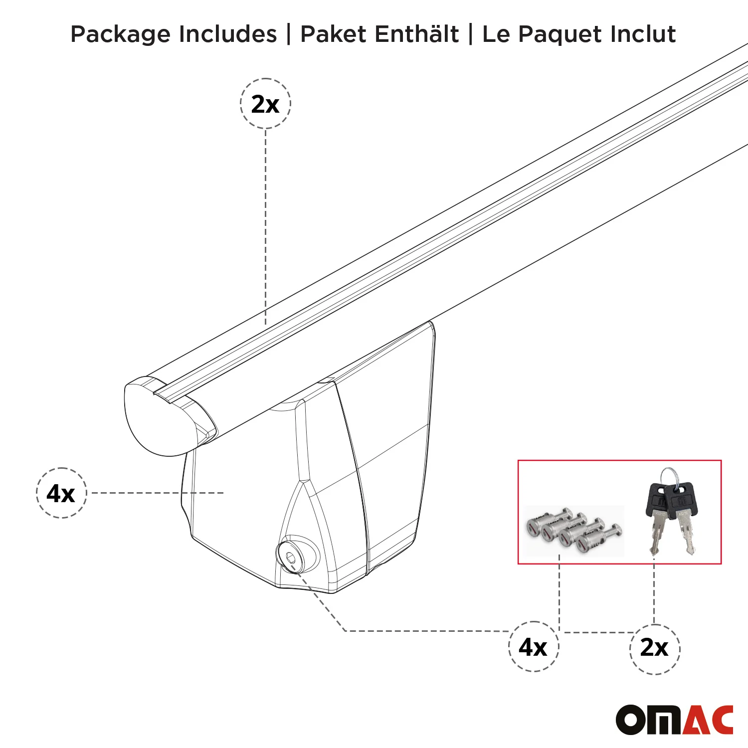 Menabo Dachträger für Renault Kangoo Express 1997-2007 75kg Alu Schwarz 2x - Image 9