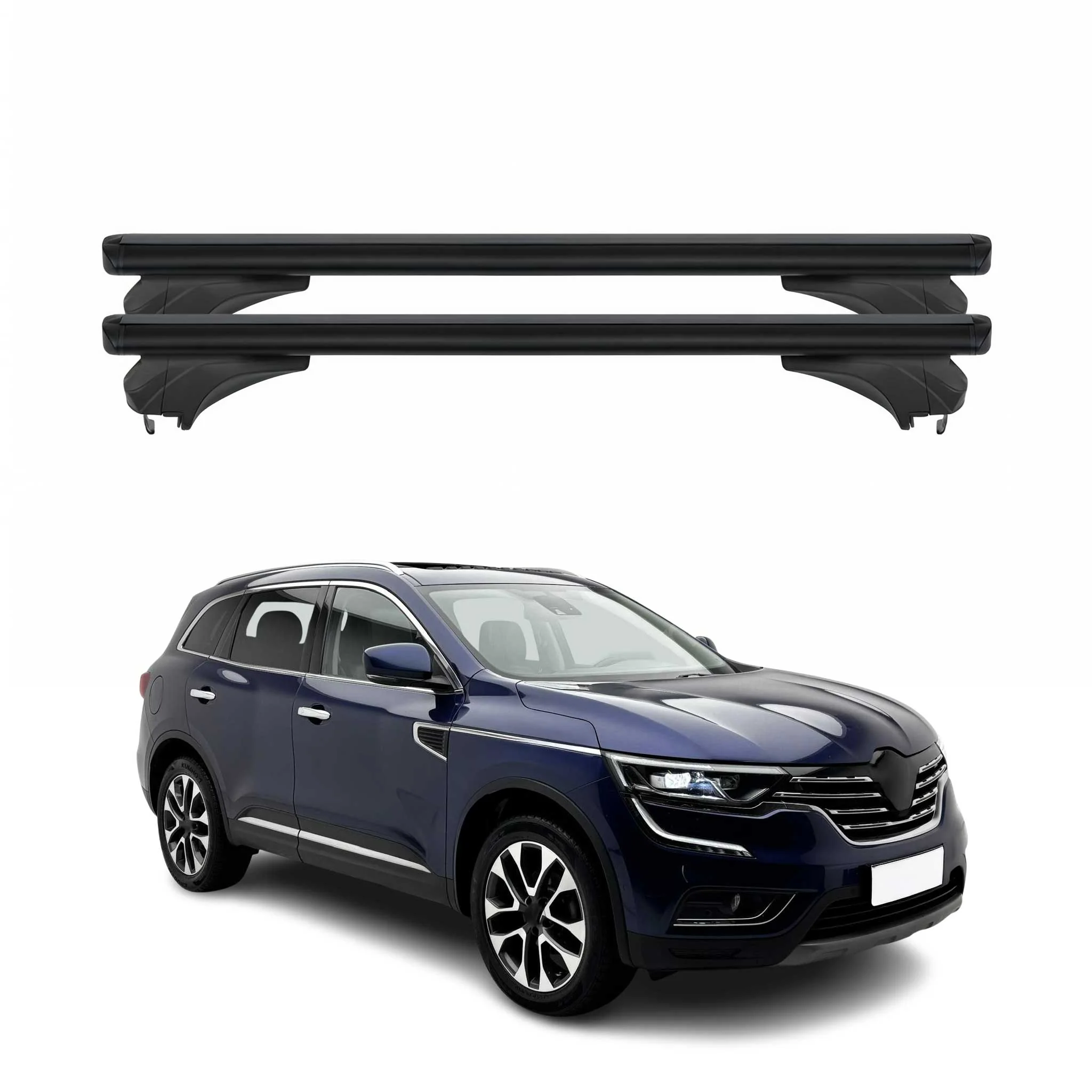 Menabo Dachträger Grundtäger für Renault Koleos II 2017-2024 Alu Schwarz 2 tlg