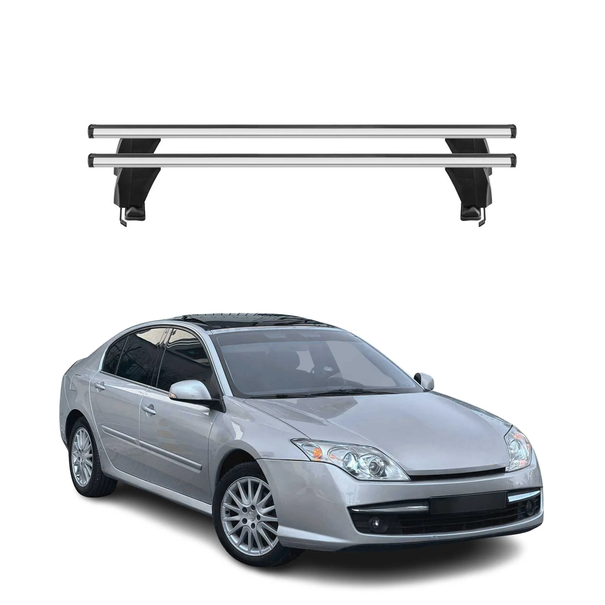 Menabo Dachträger Grundtäger für Renault Laguna 2007-2015 50kg Alu Silber 2 tlg