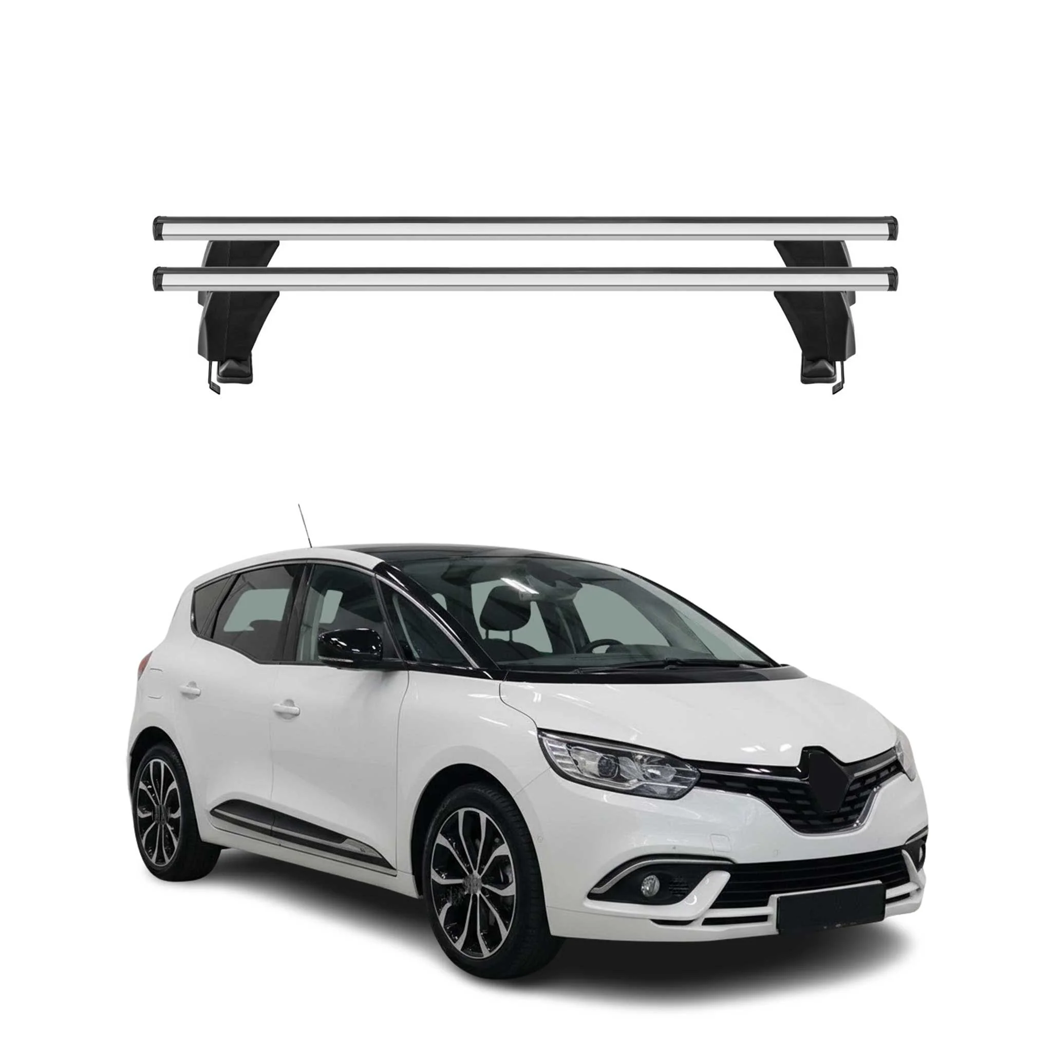 Menabo Dachträger Grundtäger für Renault Scenic mk4 2016-2022 50kg Alu Silber 2x