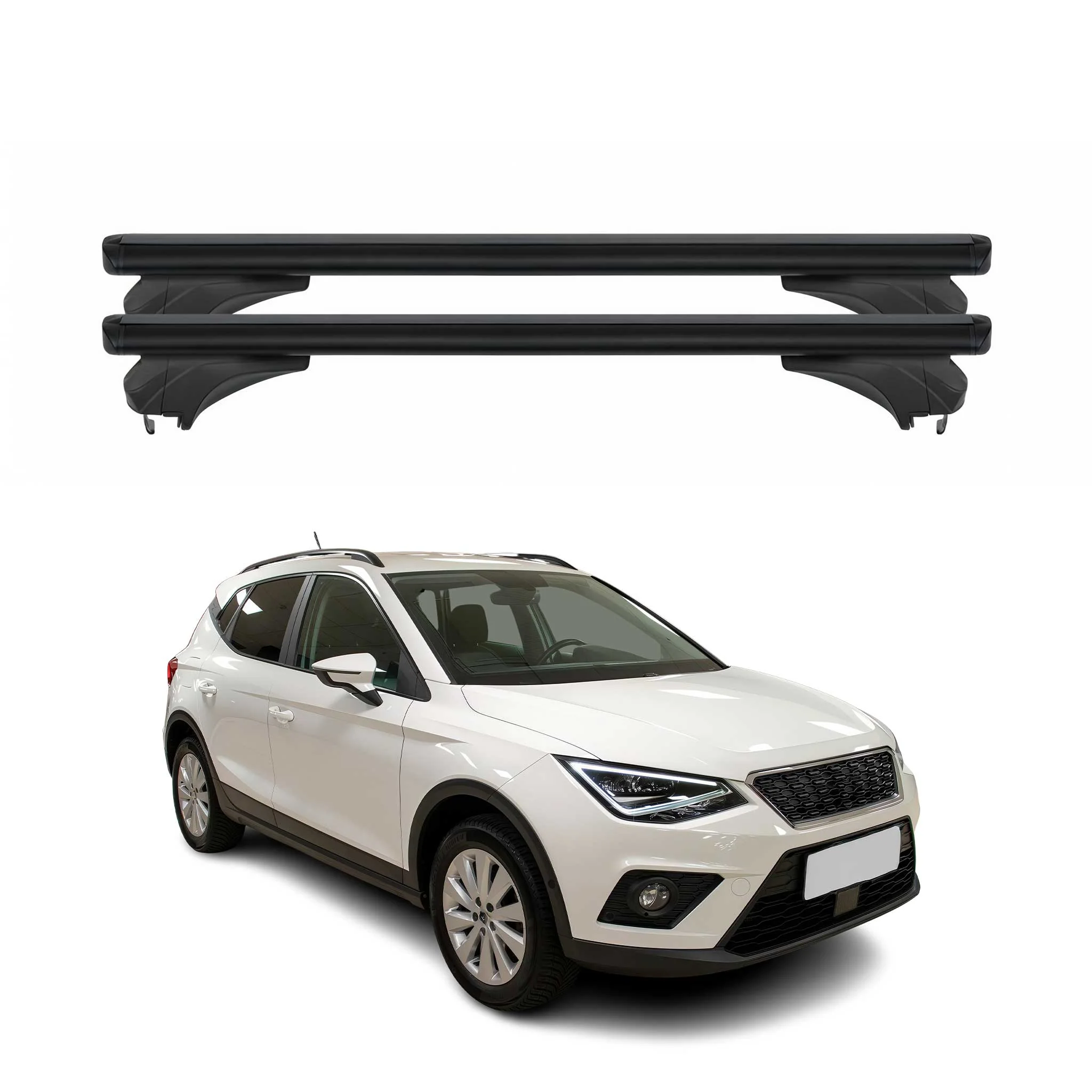 Menabo Dachträger Grundtäger für Seat Arona 2017-2026 Aluminium Schwarz 2 tlg