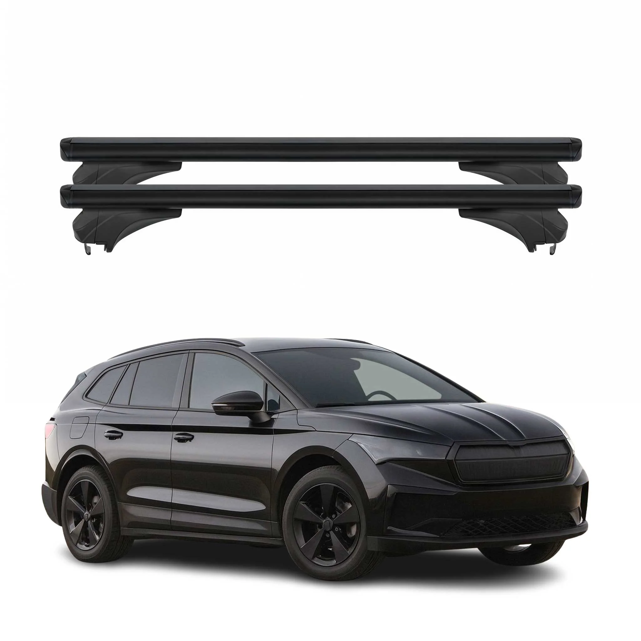 Menabo Dachträger Grundtäger für Skoda Enyaq 2020-2026 Aluminium Schwarz 2 tlg