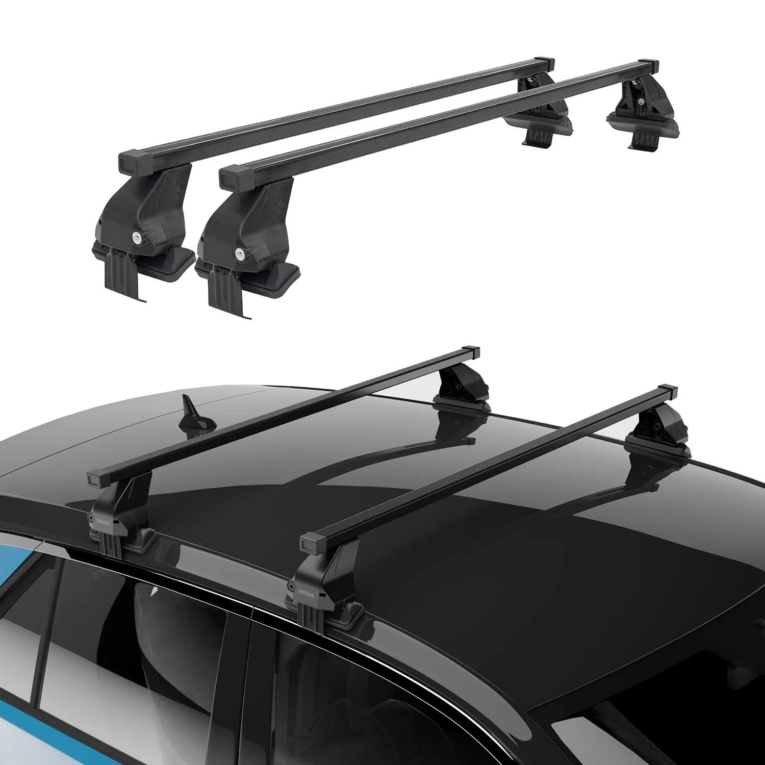 Menabo Dachträger Grundtäger für Sportequipe 6 2022-2026 Schwarz Stahl 2tlg - Image 2