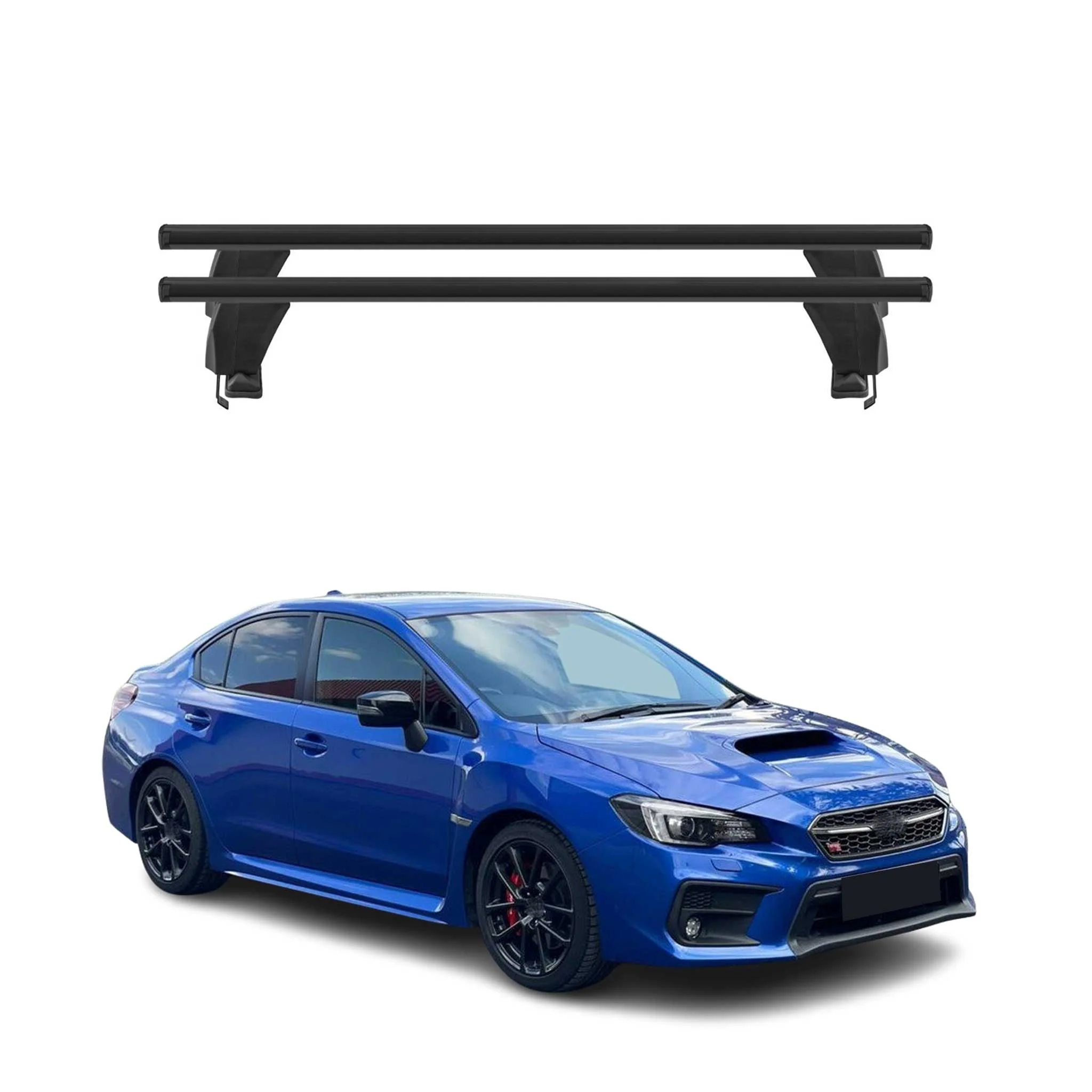 Menabo Dachträger Grundtäger für Subaru WRX STI mk4 2017-2021 50kg Schwarz 2x