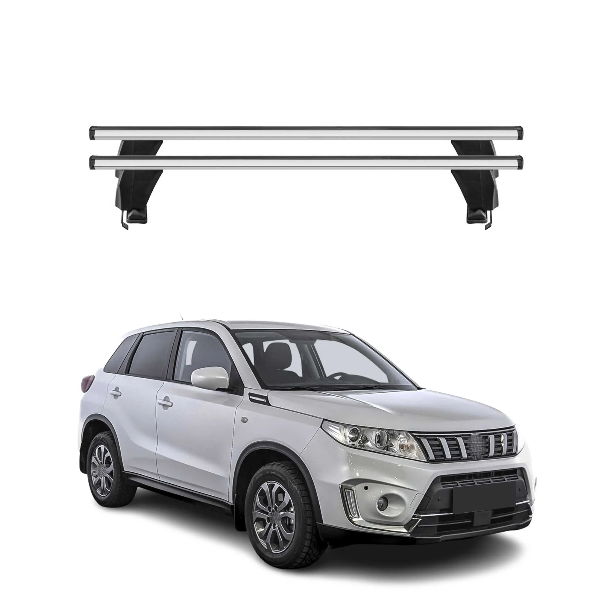 Menabo Dachträger für Suzuki Vitara mk4 2015-2026 50kg Alu Silber 2x