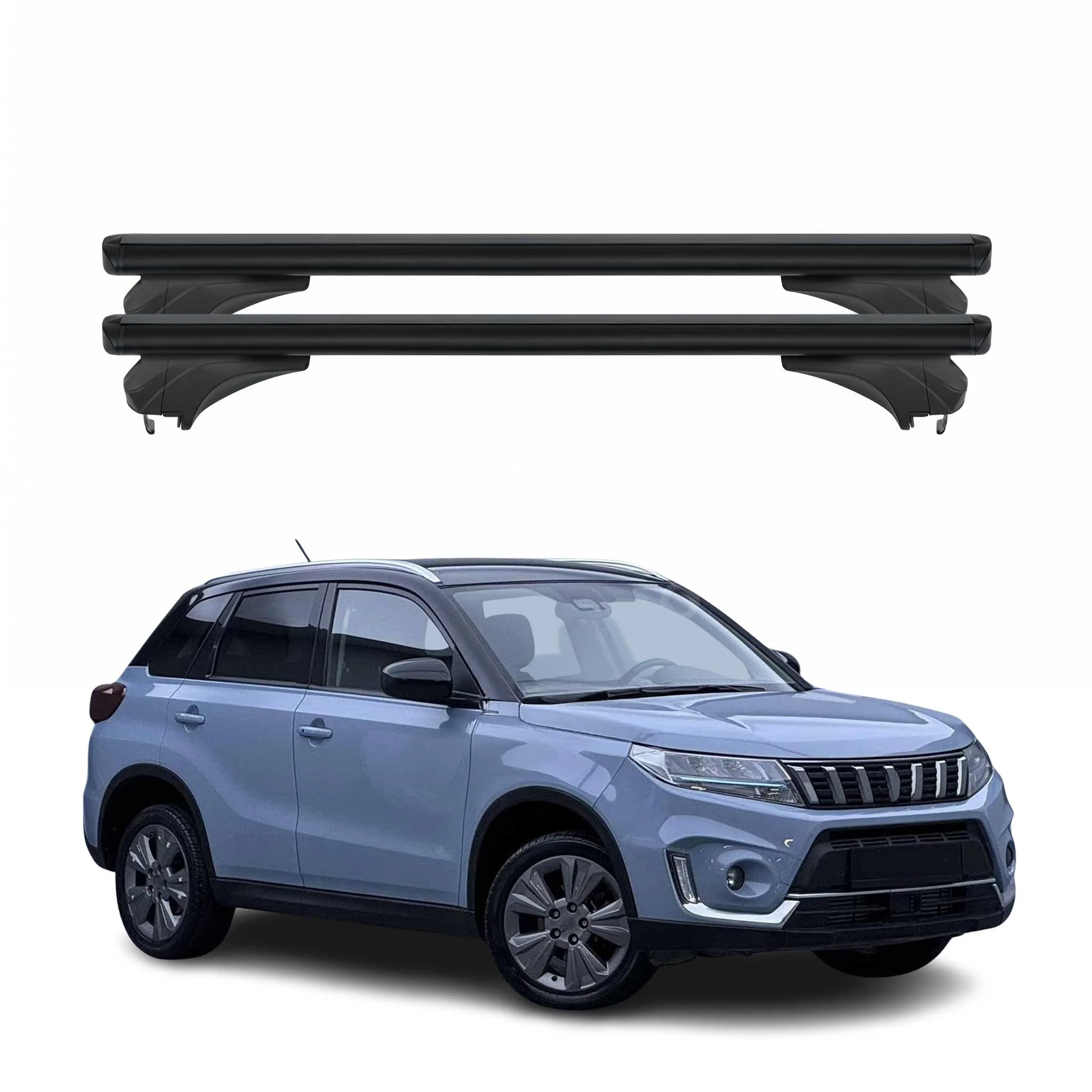 Menabo Dachträger Grundtäger für Suzuki Vitara LY 2015-2026 Aluminium Schwarz 2x