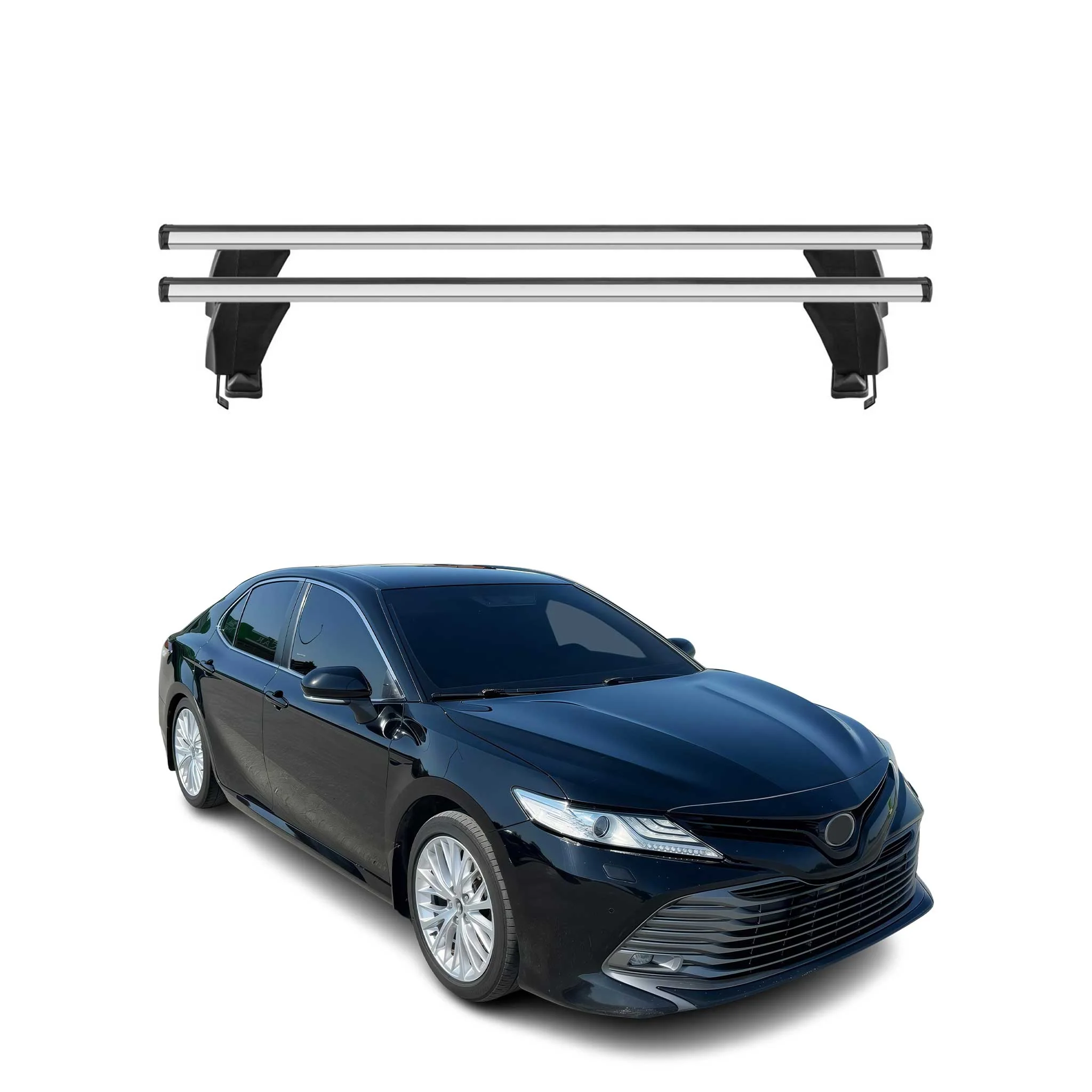 Menabo Dachträger Grundtäger für Toyota Camry XV70 2018-2022 50kg Alu Silber 2x