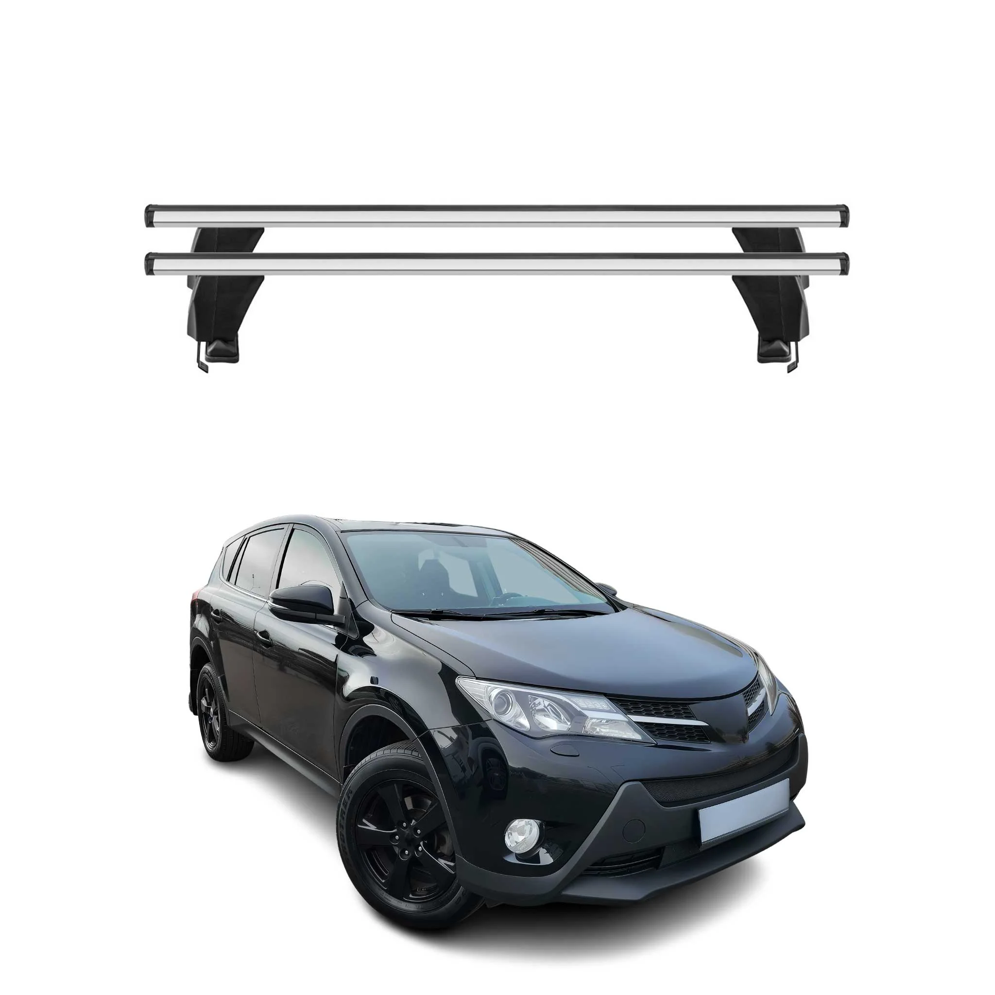 Menabo Dachträger Grundtäger für Toyota RAV4 XA40 2012-2015 50kg Alu Silber 2x