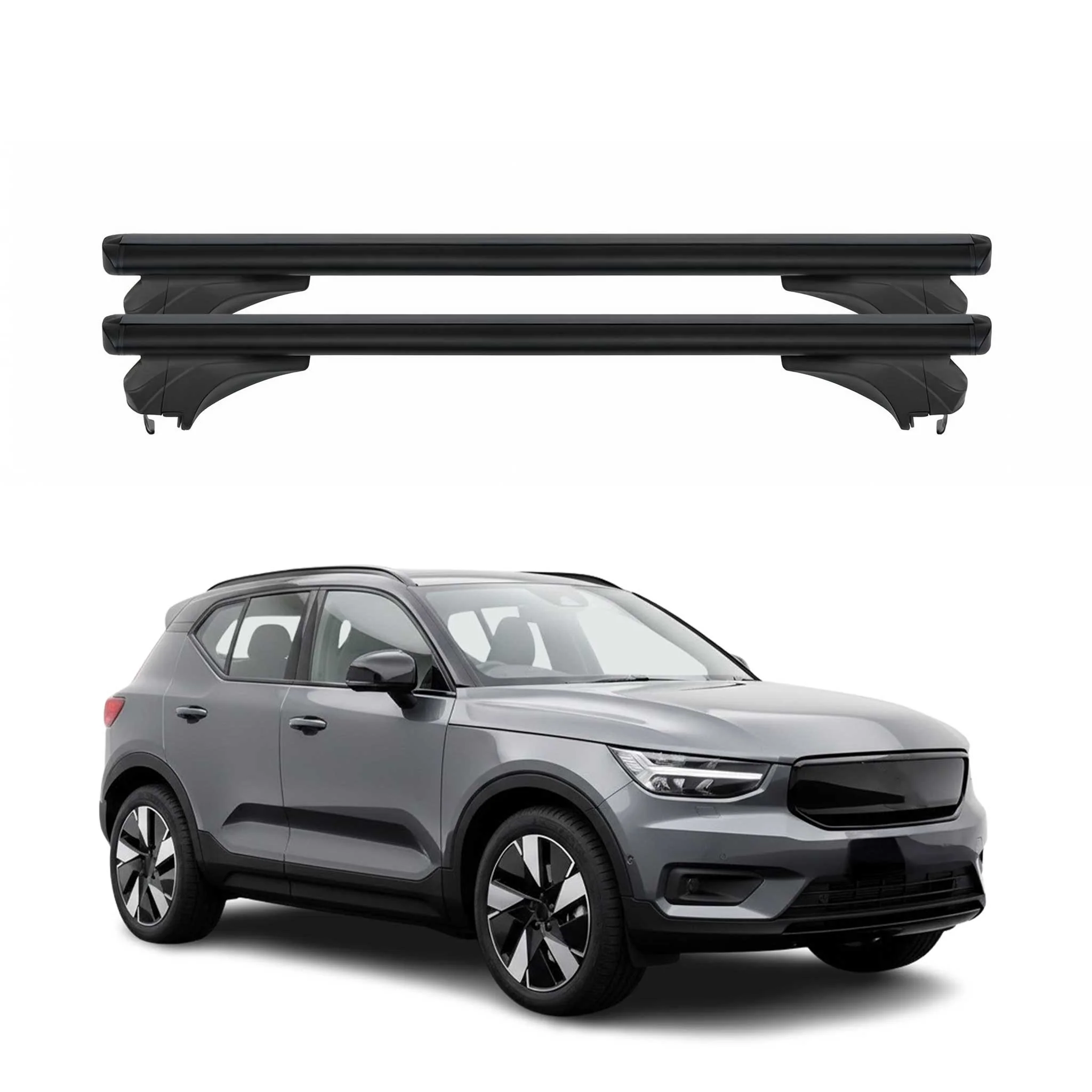 Menabo Dachträger Grundtäger für Volvo EX40 2024-2026 Aluminium Schwarz 2 tlg