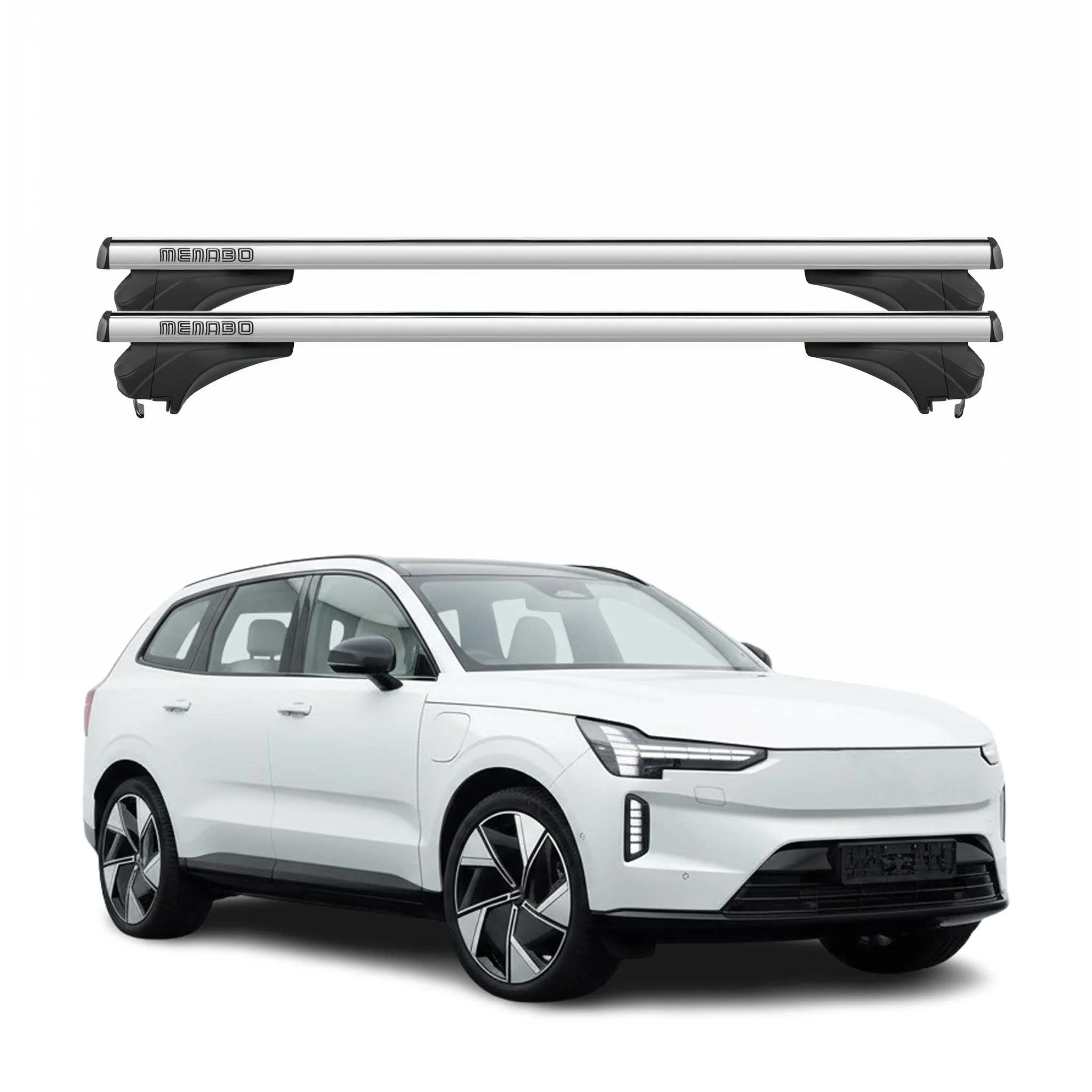 Menabo Dachträger Grundtäger für Volvo EX90 2024-2026 Aluminium Silber 2 tlg