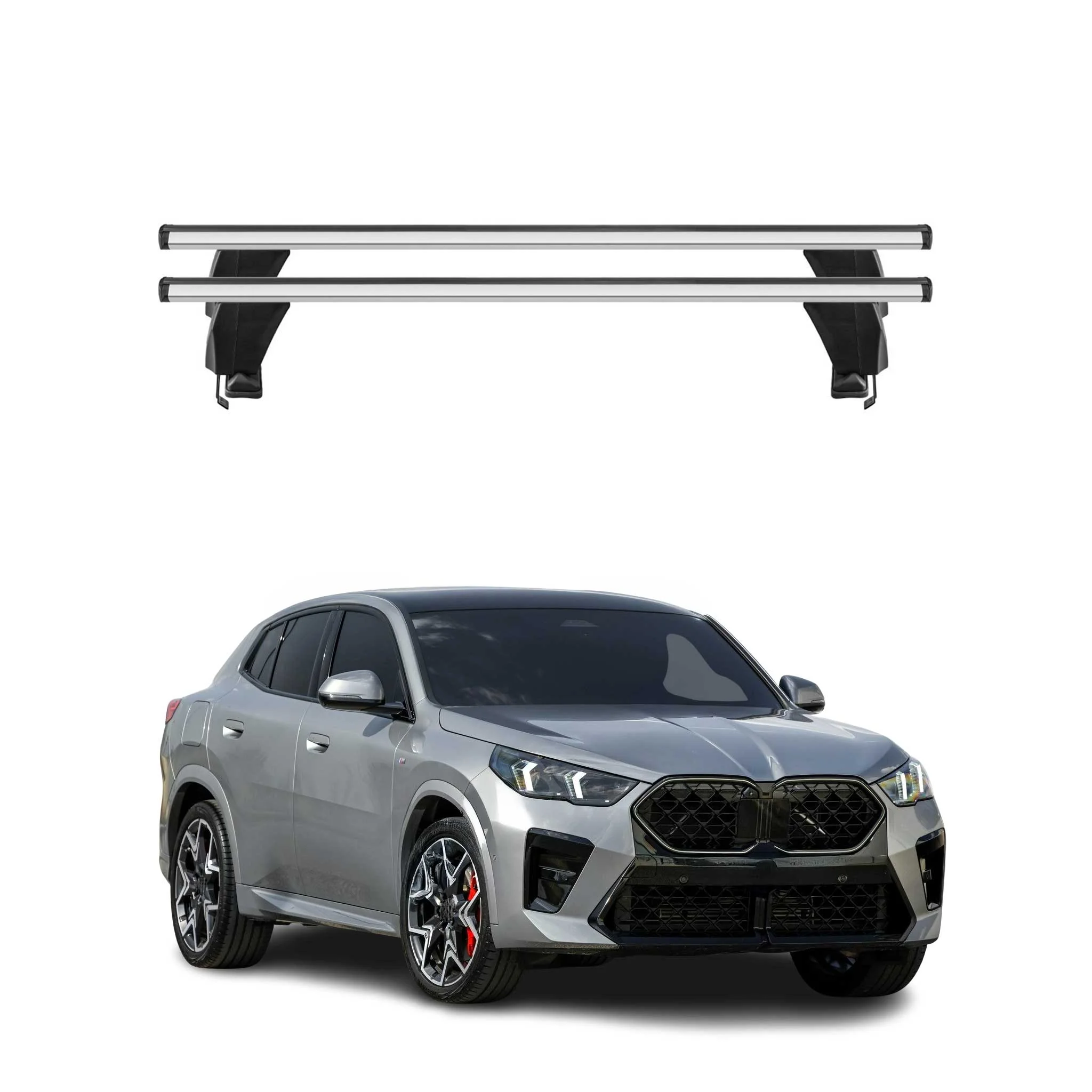 Menabo Dachträger Grundträger für BMW X2 U10 2023-2026 Alu Grau 2tlg