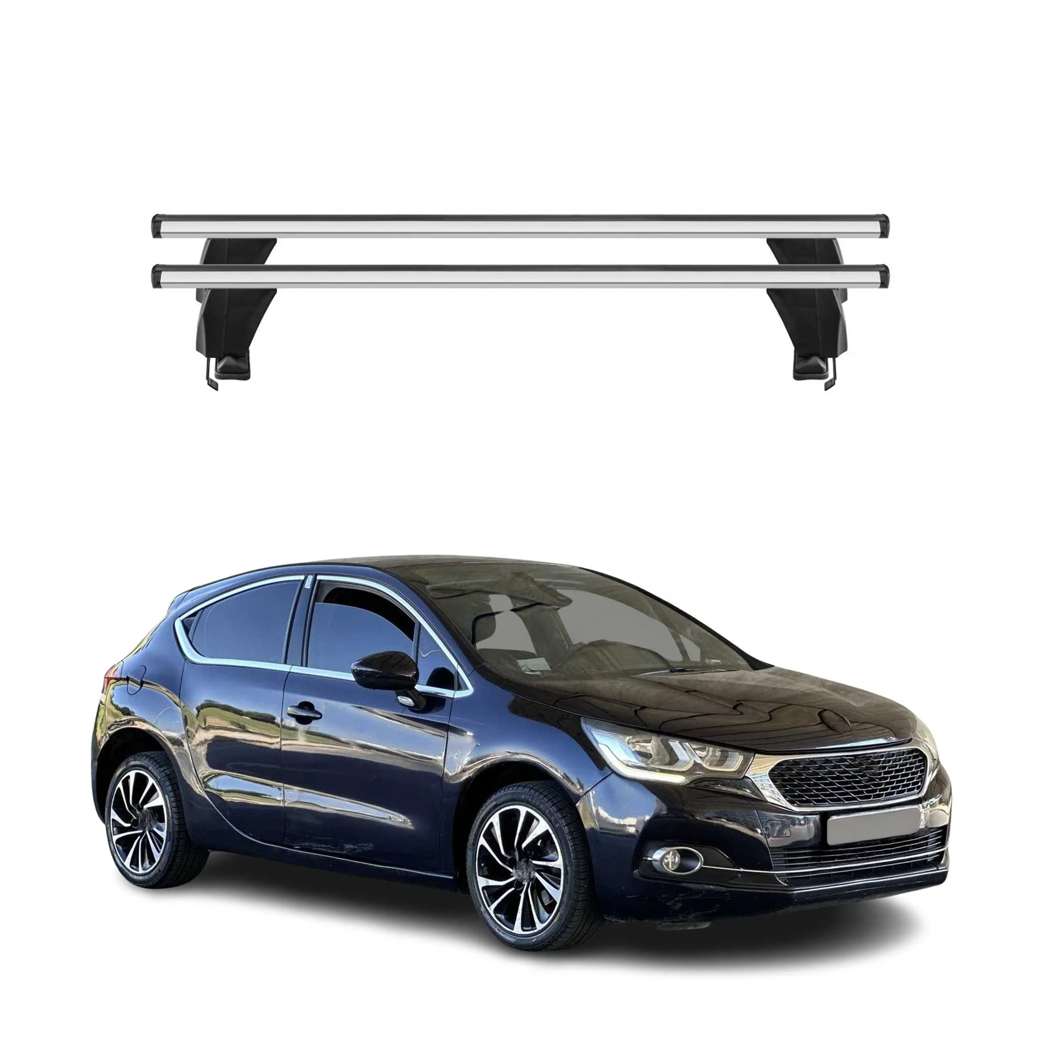 Menabo Dachträger Grundträger für DS DS4 2015-2020 FL Alu Grau 2tlg
