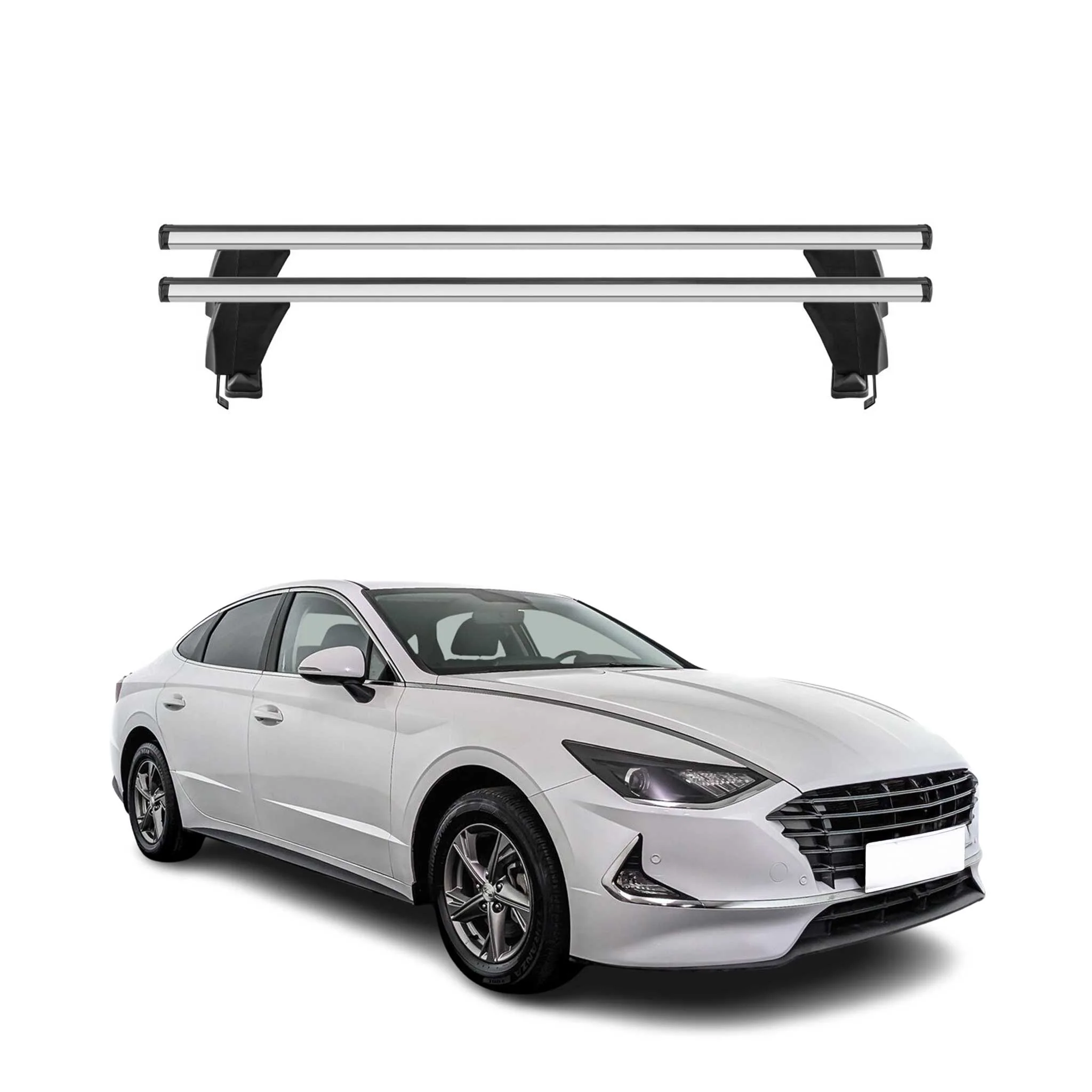 Menabo Dachträger Grundträger für Hyundai Sonata VIII 2020-2026 Alu Grau 2tlg