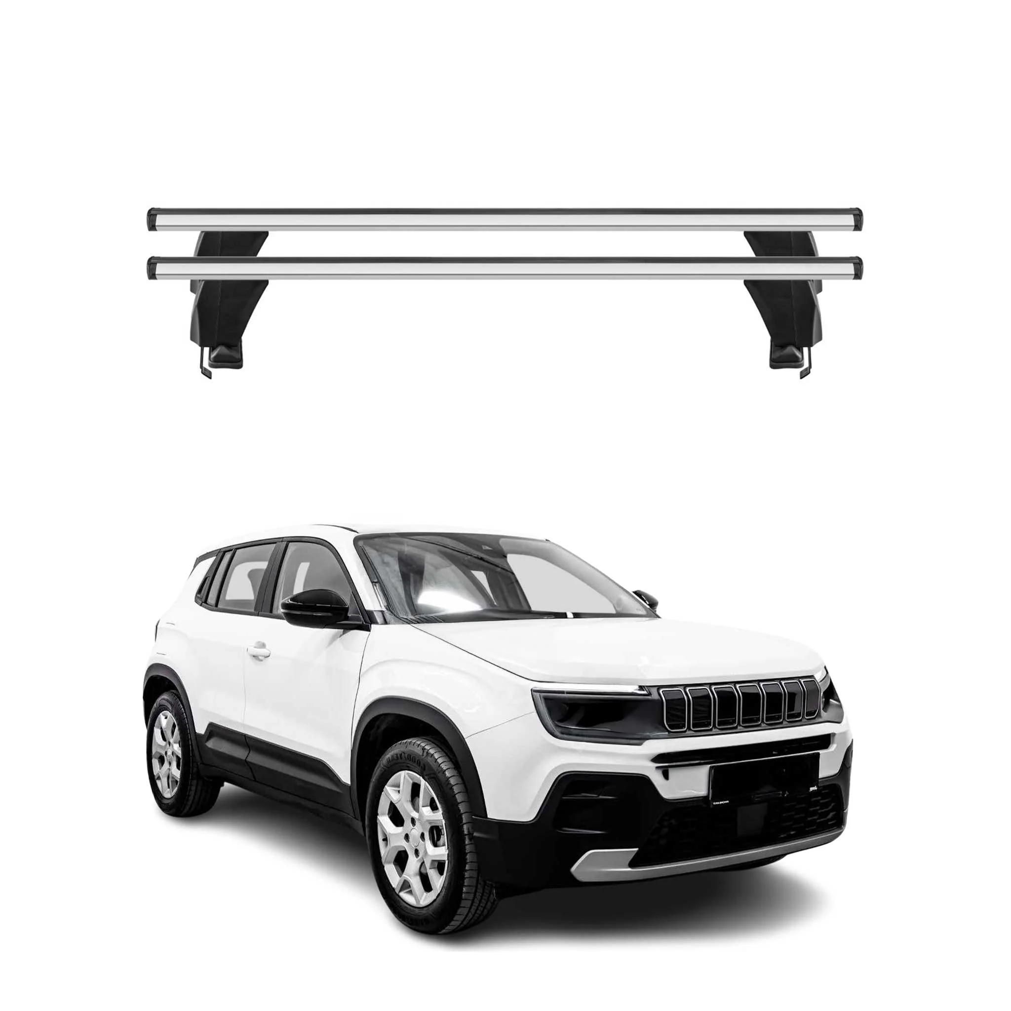 Menabo Dachträger Grundträger für Jeep Avenger 2023-2026 Alu Grau 2tlg